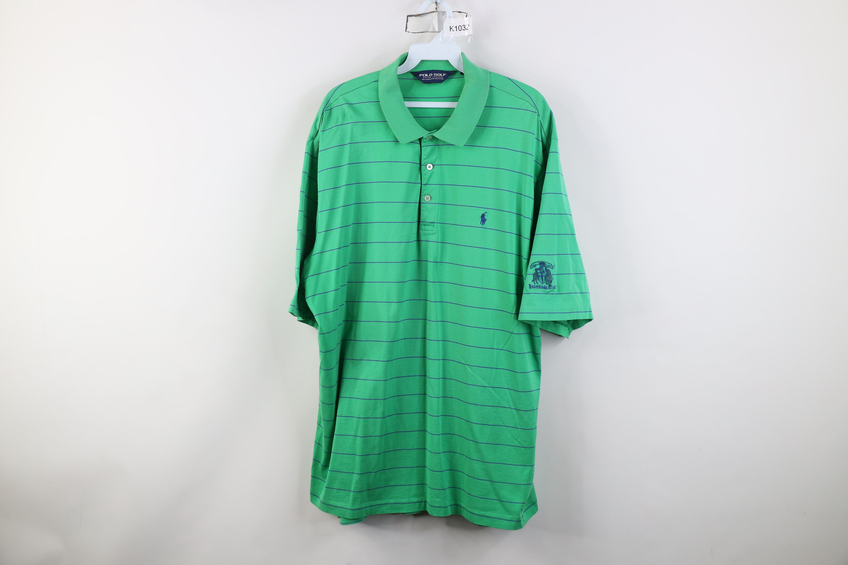 Ralph Lauren Vintage Polo Golf Ralph Lauren Striped Golfing Polo Green Size US XL / EU 56 / 4 - 1 Thumbnail