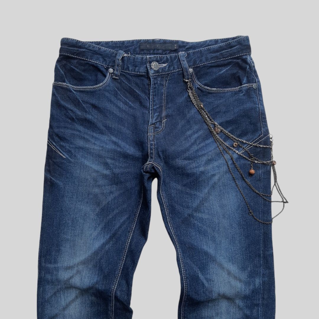 GOSTAR DE FUGA × Le Grande Bleu (L.G.B.) × Tornado Mart Fuga whisker effect wolfcut jean Size US 30 / EU 46 - 3 Thumbnail
