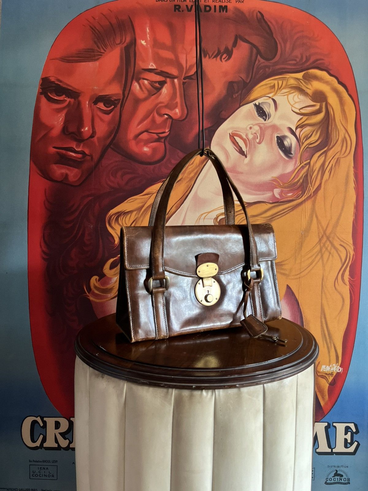 Celine Vintage 1970s Celine Leather Handbag Size ONE SIZE - 2 Thumbnail