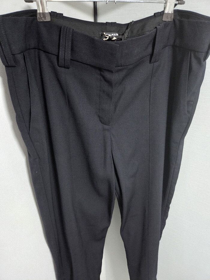 Balmain BALMAIN NAVY BLUE TAPERED LEG TROUSERS Size 28" / US 6 / IT 42 - 3 Thumbnail