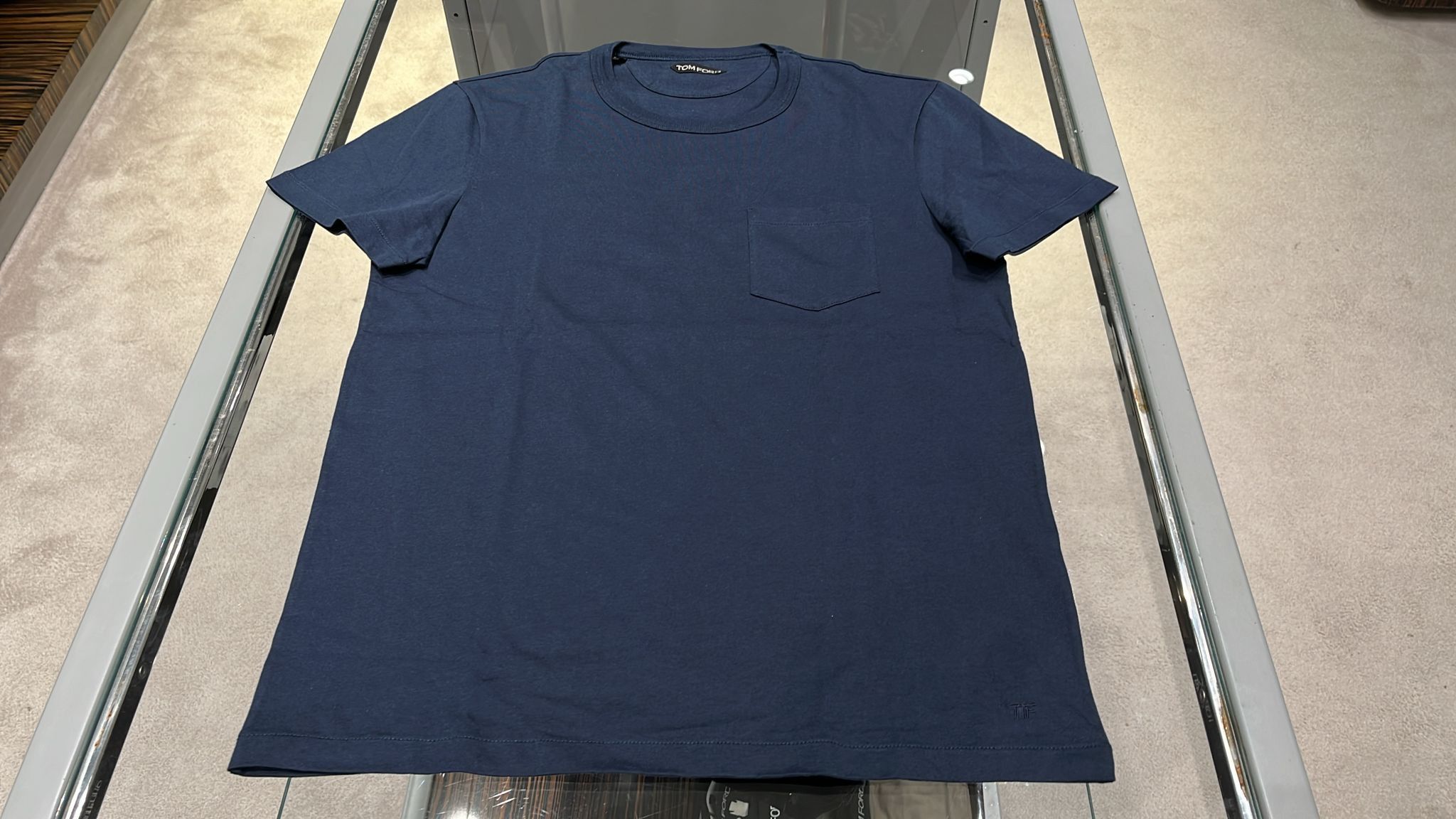 Tom Ford o1loc1c1025 TFJ902 T-Shirt in Navy Blue Size US S / EU 44-46 / 1 - 1 Preview