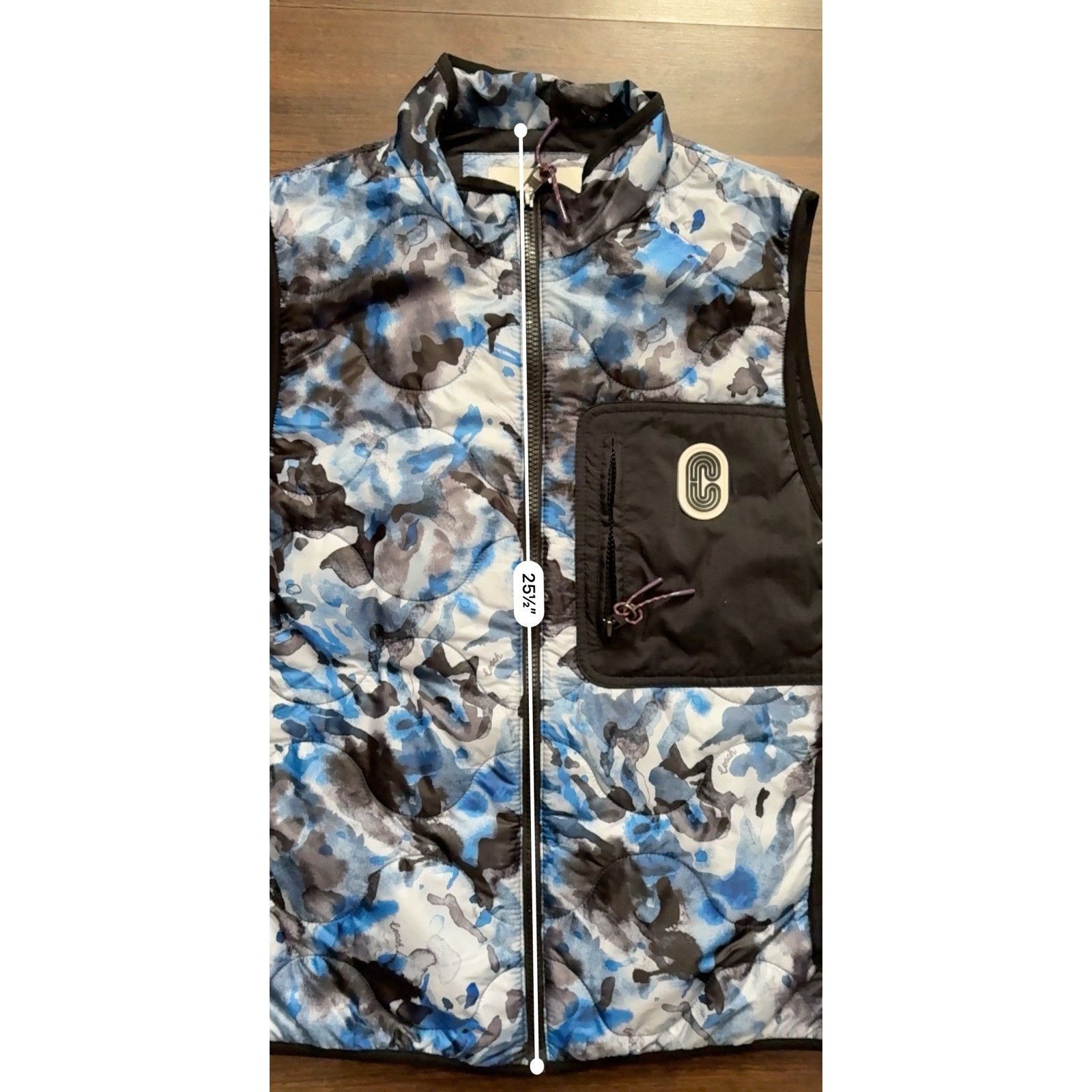 Coach Coach Quilted Men's Blue Camo Vest Size L Large Lightweight Size US L / EU 52-54 / 3 - 14 Thumbnail