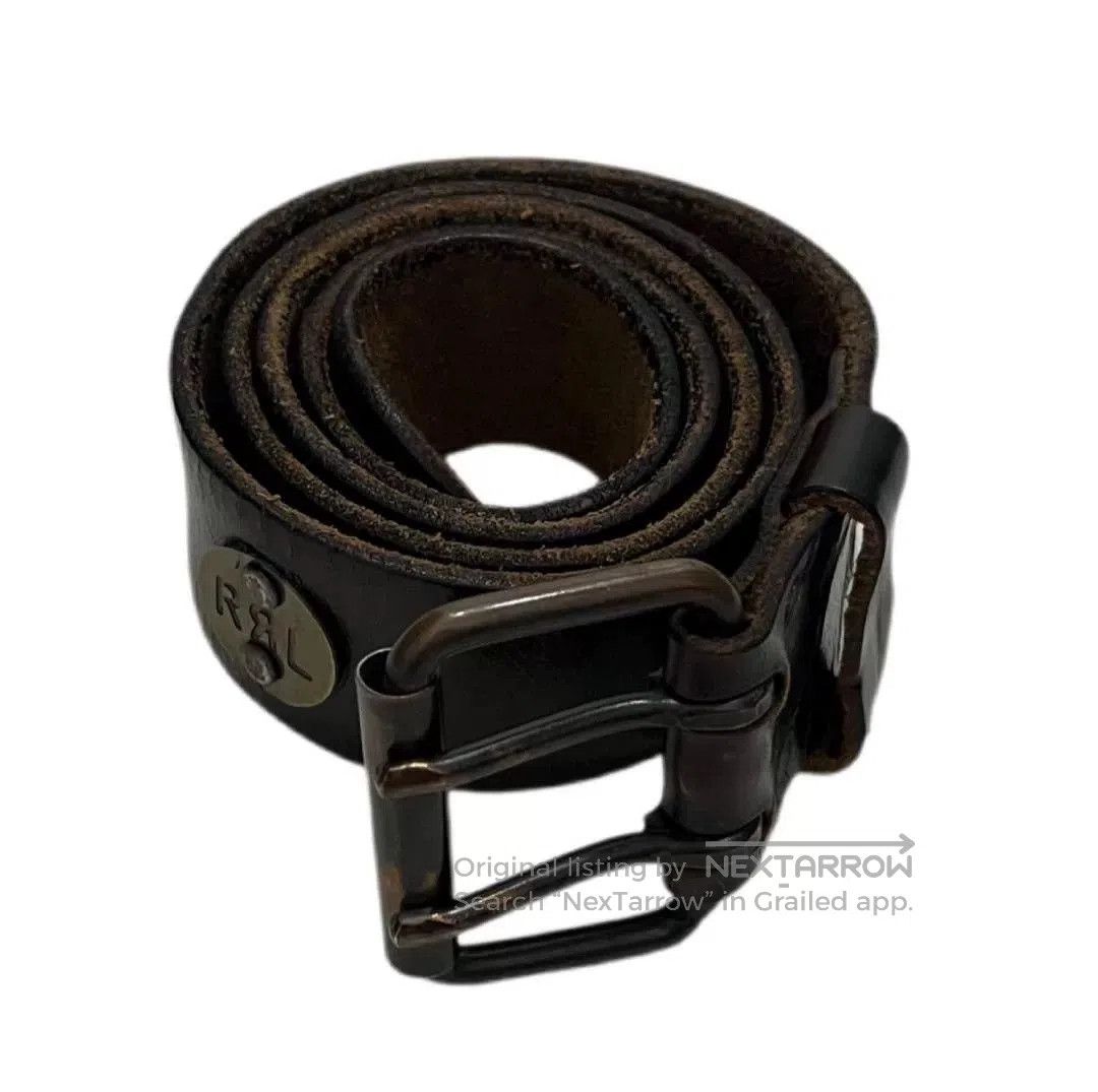 RRL Ralph Lauren RRL Classic Military Style Leather Belt. Size ONE SIZE - 2 Thumbnail