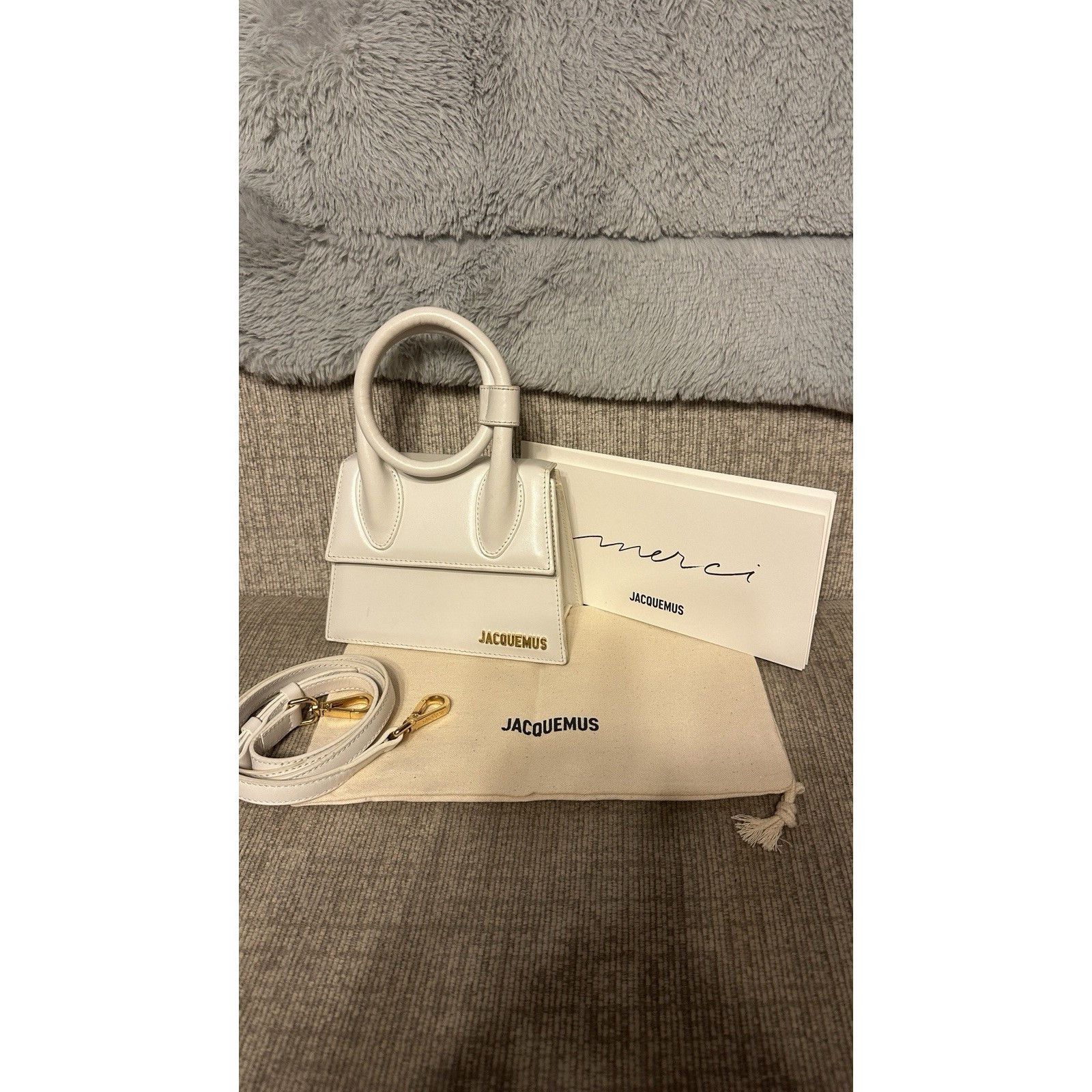 Jacquemus Le grand Chiquito Top Handle Bag Ivory
