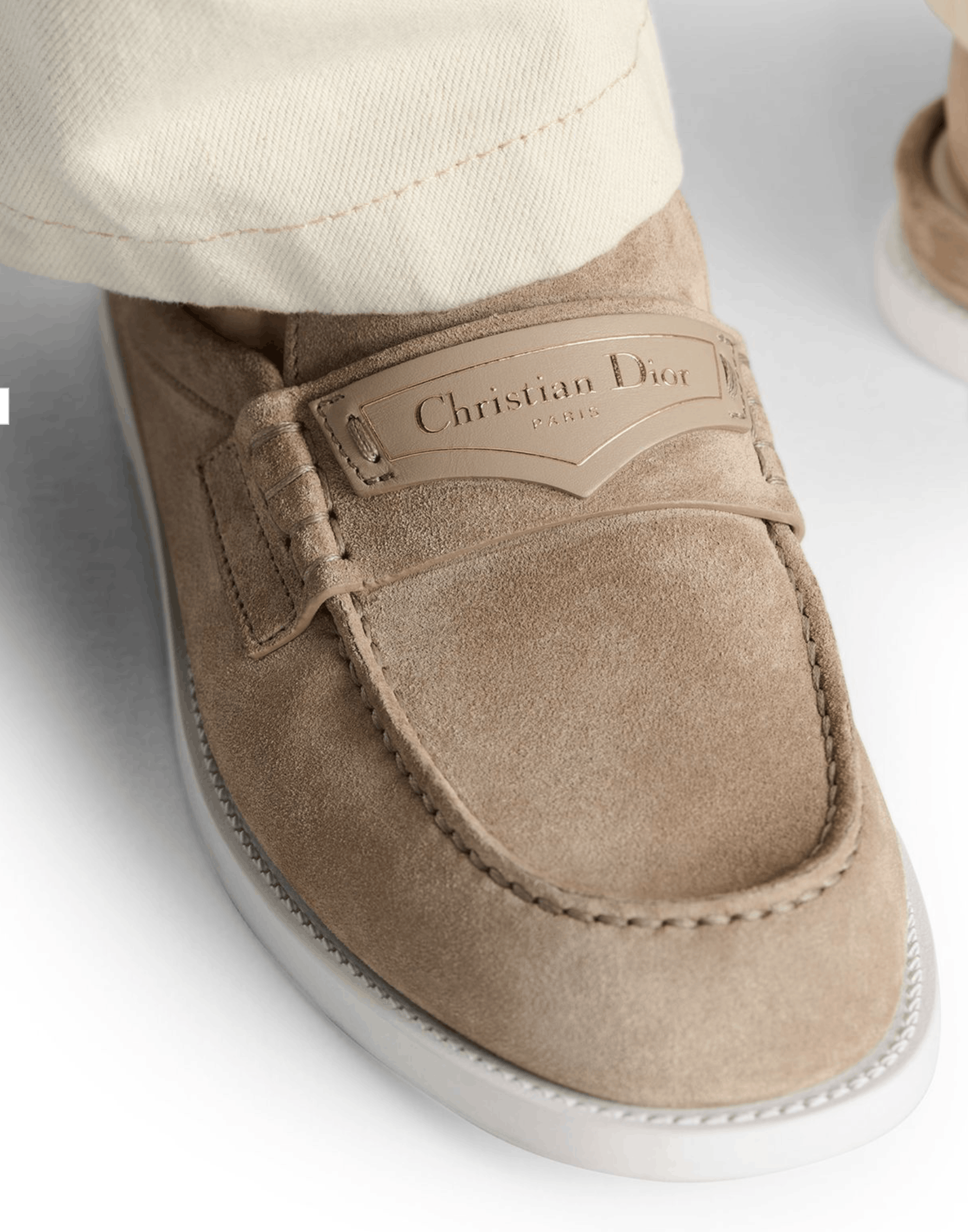 Dior Dior Boy Mule Corde Beige Suede Backless Logo Loafer Flat 42 Size US 12 / IT 42 - 5 Thumbnail