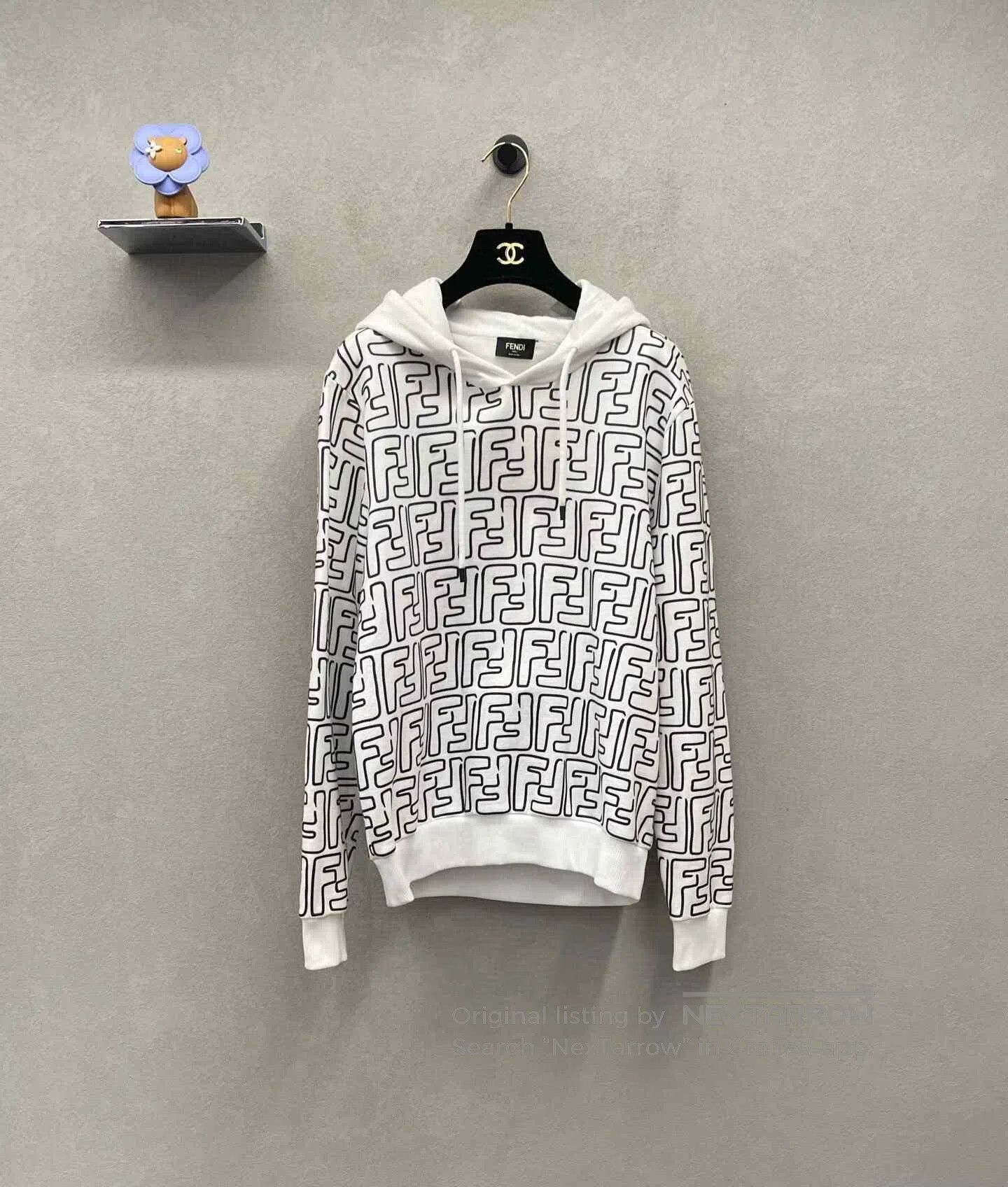 Fendi Fendi White Double F Print Hoodie. Size US S / EU 44-46 / 1 - 1 Thumbnail
