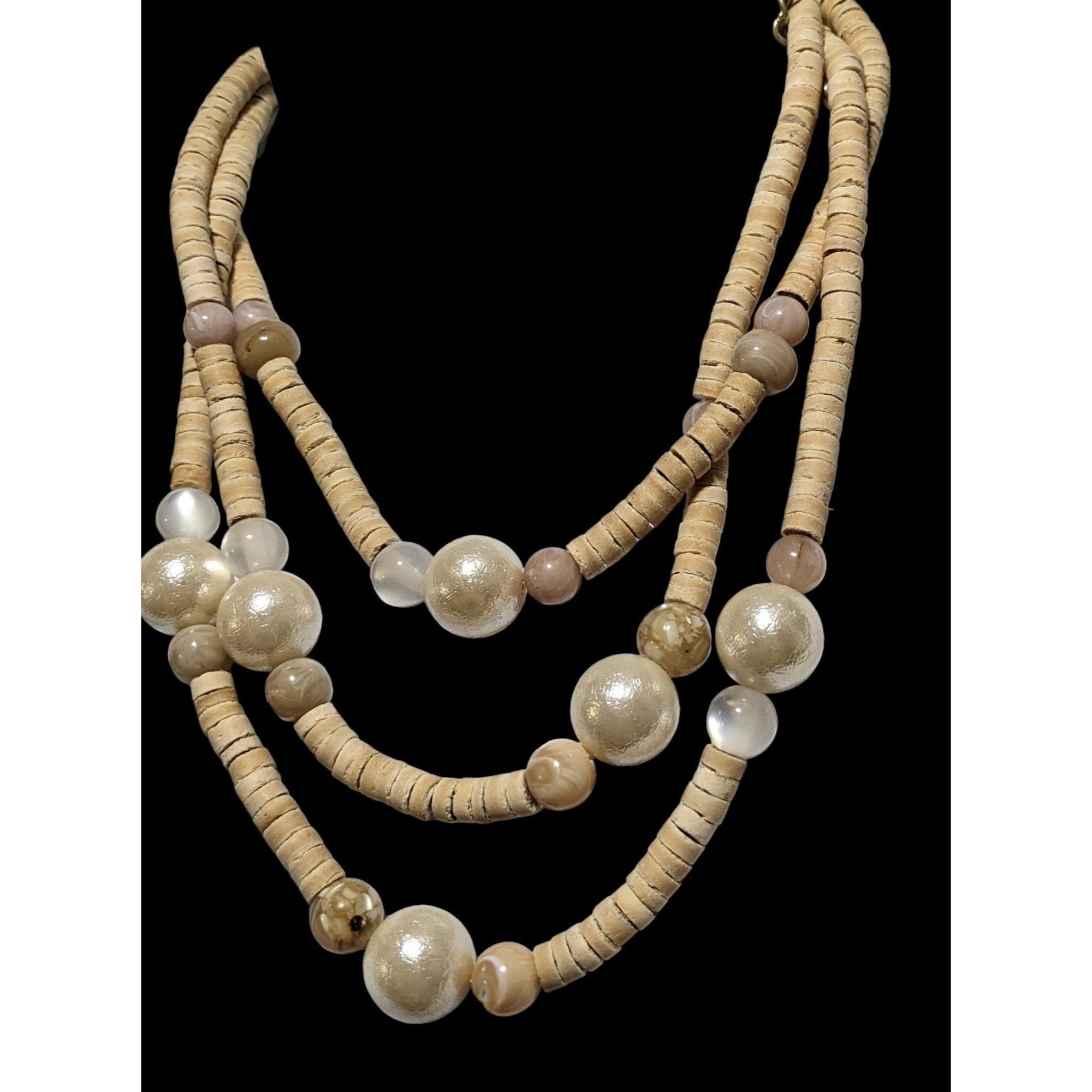 Chicos Chico's Wood Bubble Necklace Size ONE SIZE - 8 Thumbnail