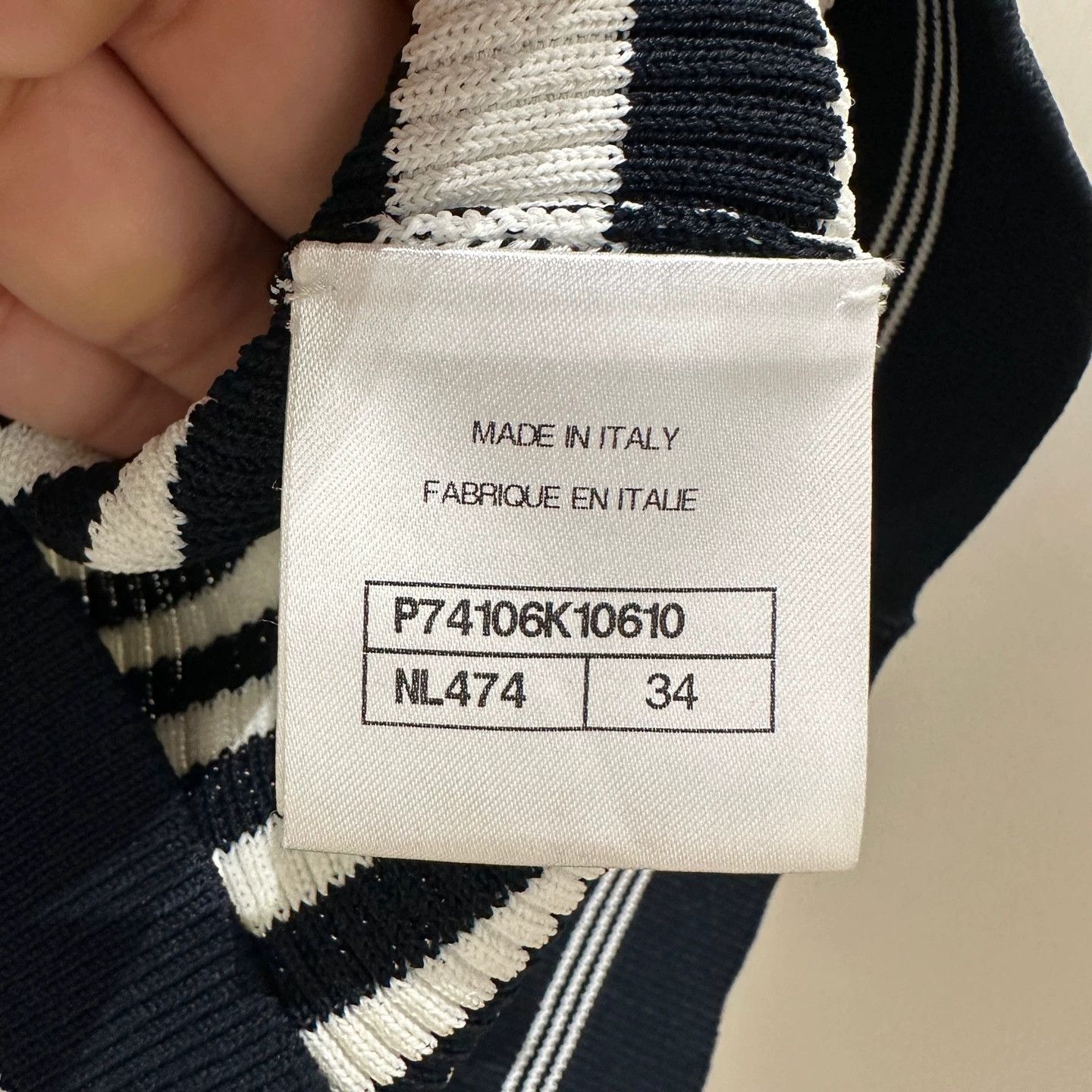 Chanel Chanel apr105 5th slogan striped knit cardigan Size XS / US 0-2 / IT 36-38 - 4 Thumbnail