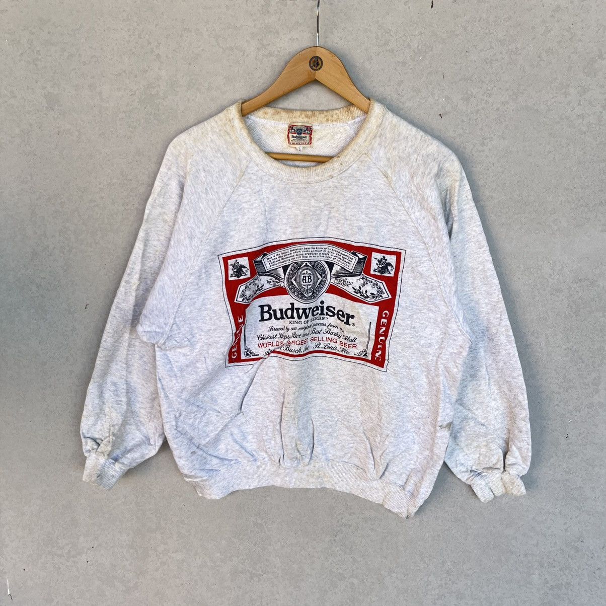 Other Vintage Budweiser Big Printed Crewneck Sweatshirt Size L Size US L / EU 52-54 / 3 - 2 Thumbnail