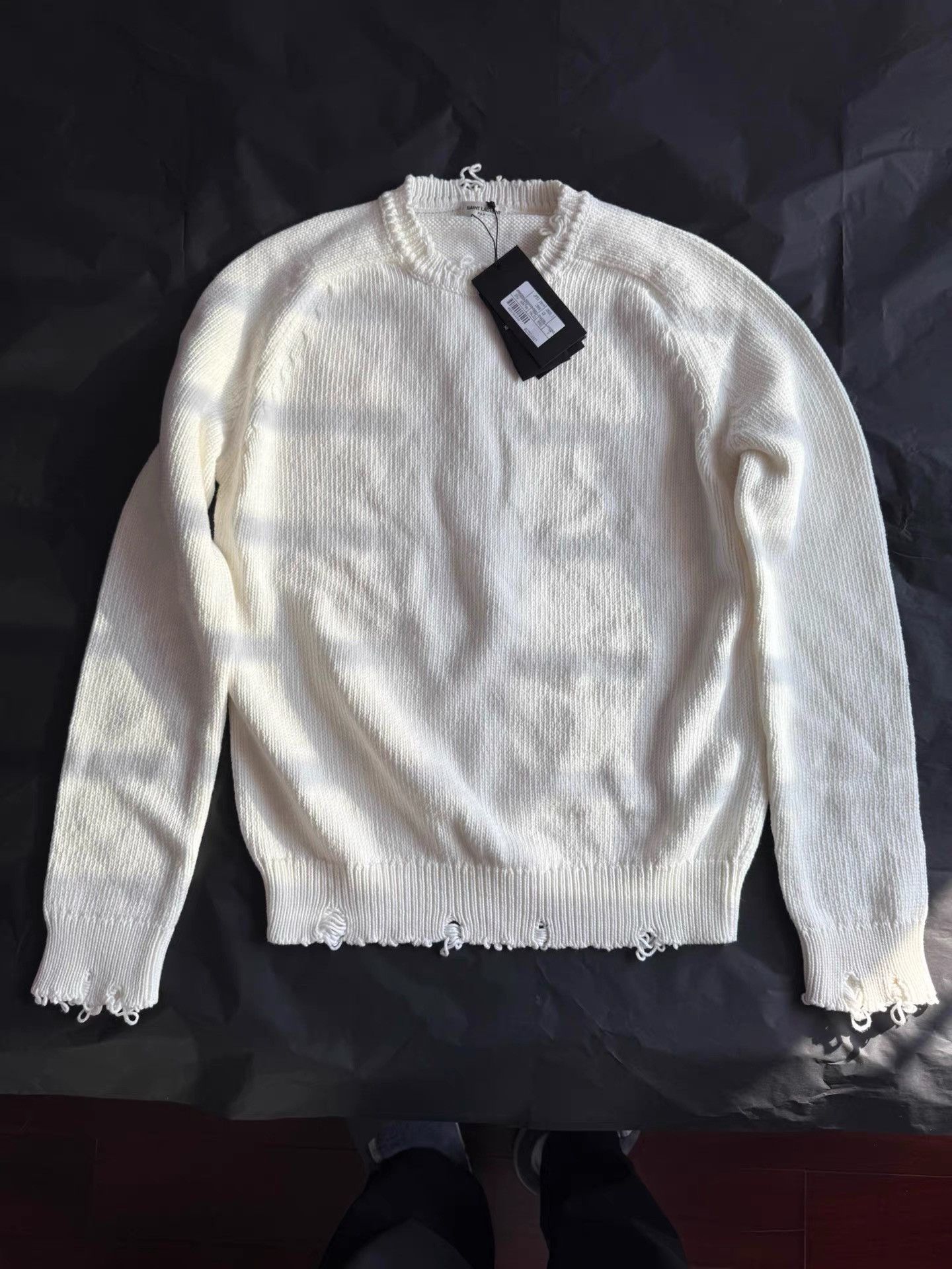 Saint Laurent Paris Saint Laurent Men's Solid Color Knit Sweater K33 Size US M / EU 48-50 / 2 - 1 Thumbnail