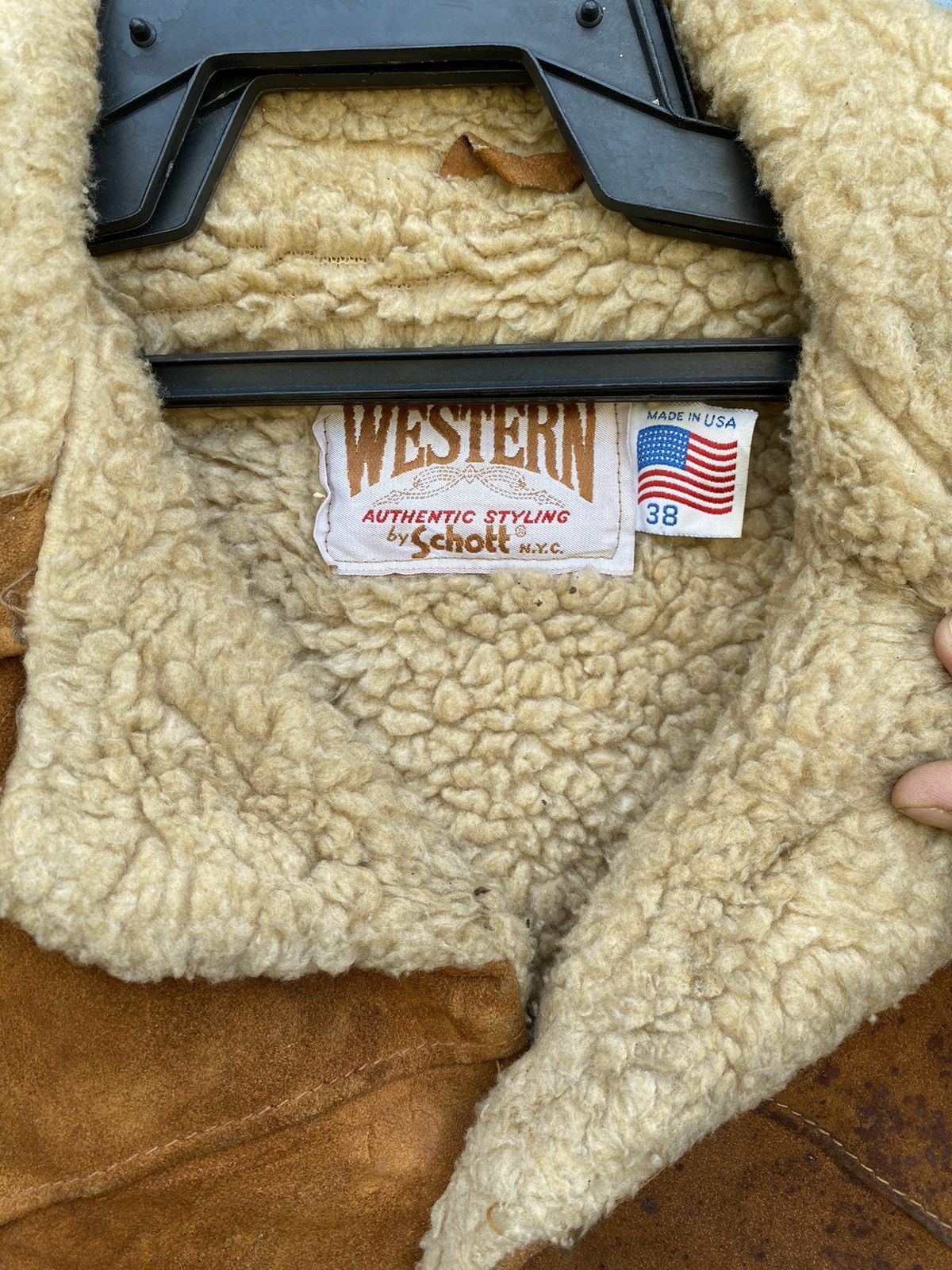 Schott × Vintage × Western Rise Schott Western Shearling Suede Jacket Vintage 90s Size US M / EU 48-50 / 2 - 7 Thumbnail