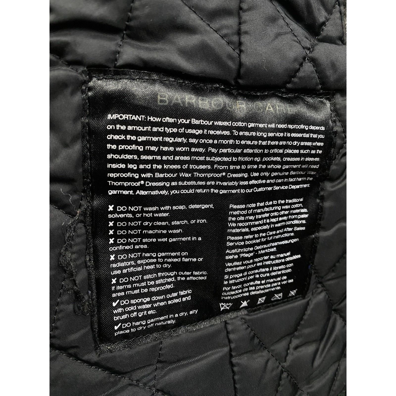 Barbour Barbour Ellen Women's Black Hooded Waxed Parka Jacket Size U Size L / US 10 / IT 46 - 12 Thumbnail
