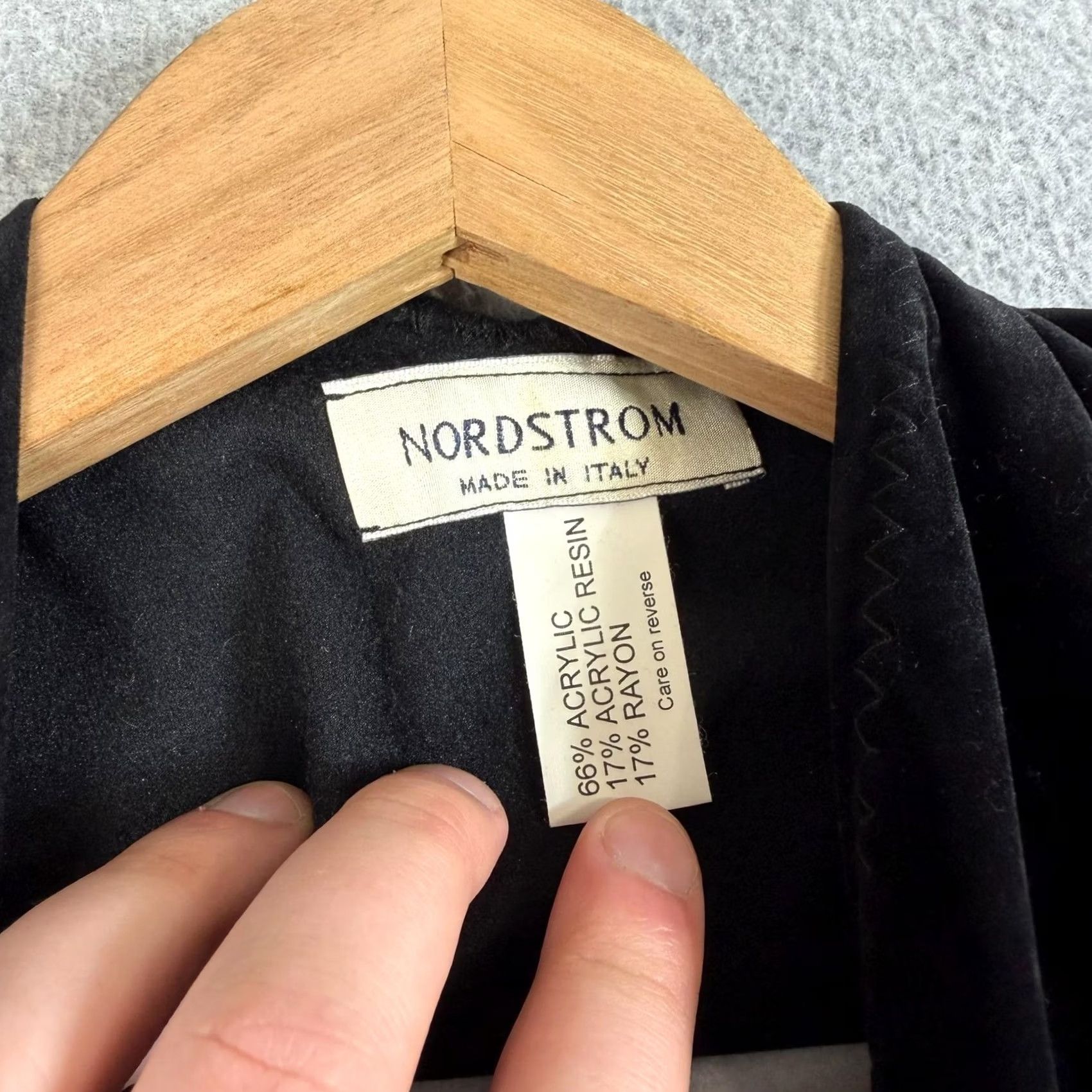 Nordstrom VINTAGE Nordstrom Poncho Women One Size Black Fringe Cape Italy Boho Lagenlook Size ONE SIZE - 3 Thumbnail