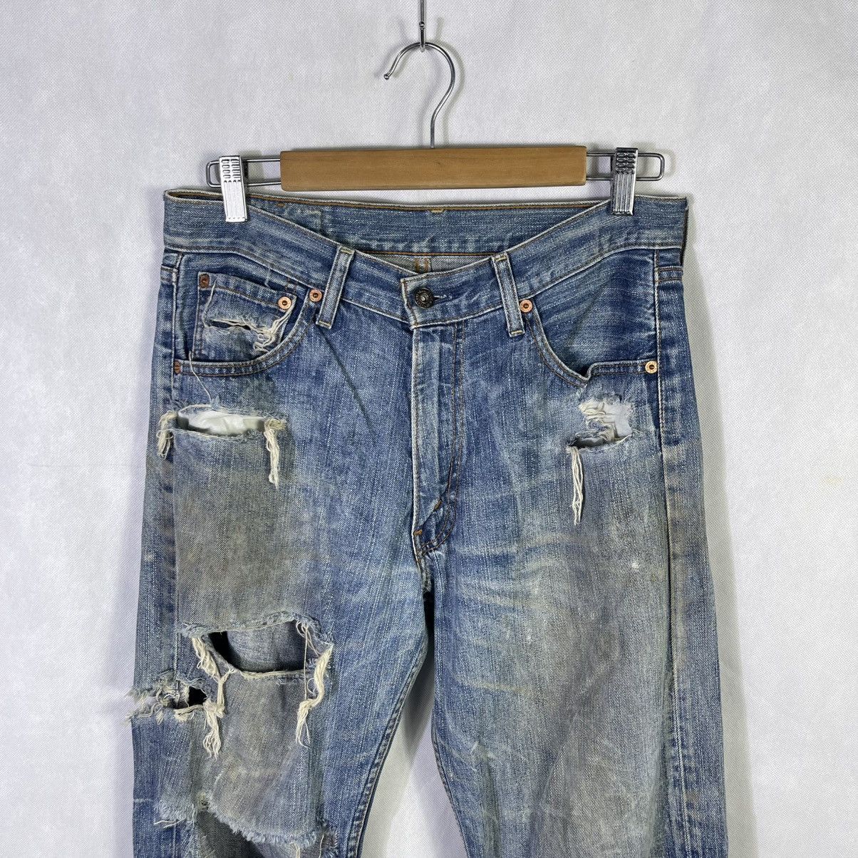 Levi's Vintage Clothing Vintage Levis 503 Distressed Trashed Jeans Size US 31 - 3 Thumbnail