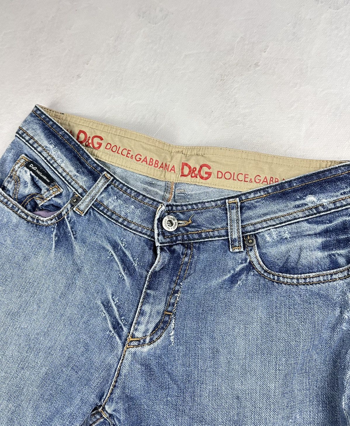 Designer × Dolce & Gabbana Avant Garde Y2k Denim Dolce & Gabbana (D&G) Vintage Classic Size 28" / US 6 / IT 42 - 5 Thumbnail