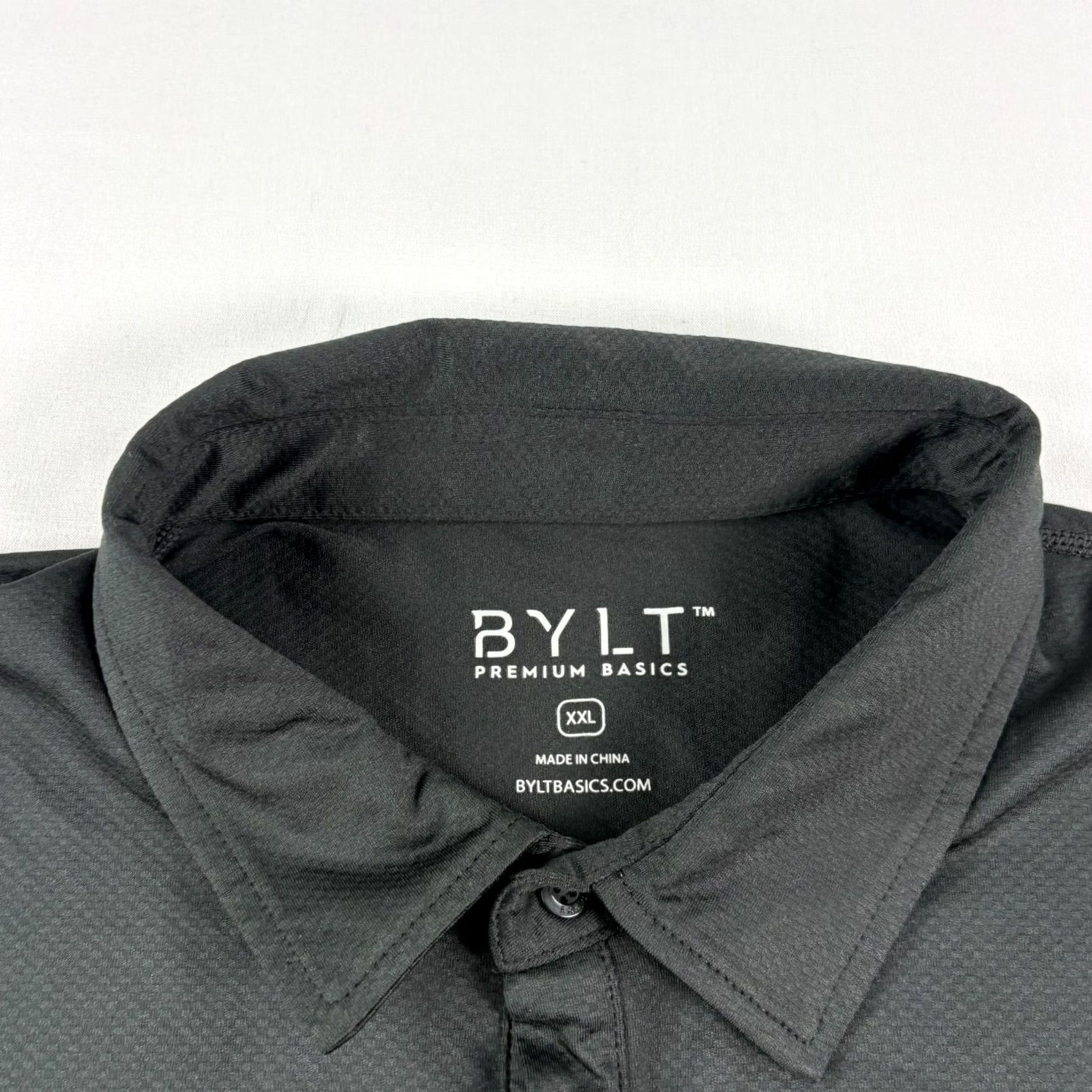 Vintage BYLT Polo Shirt Mens 2XL Black Drop Cut Long Sleeve Performance Golf Stretch Shirt Size US XXL / EU 58 / 5 - 3 Thumbnail