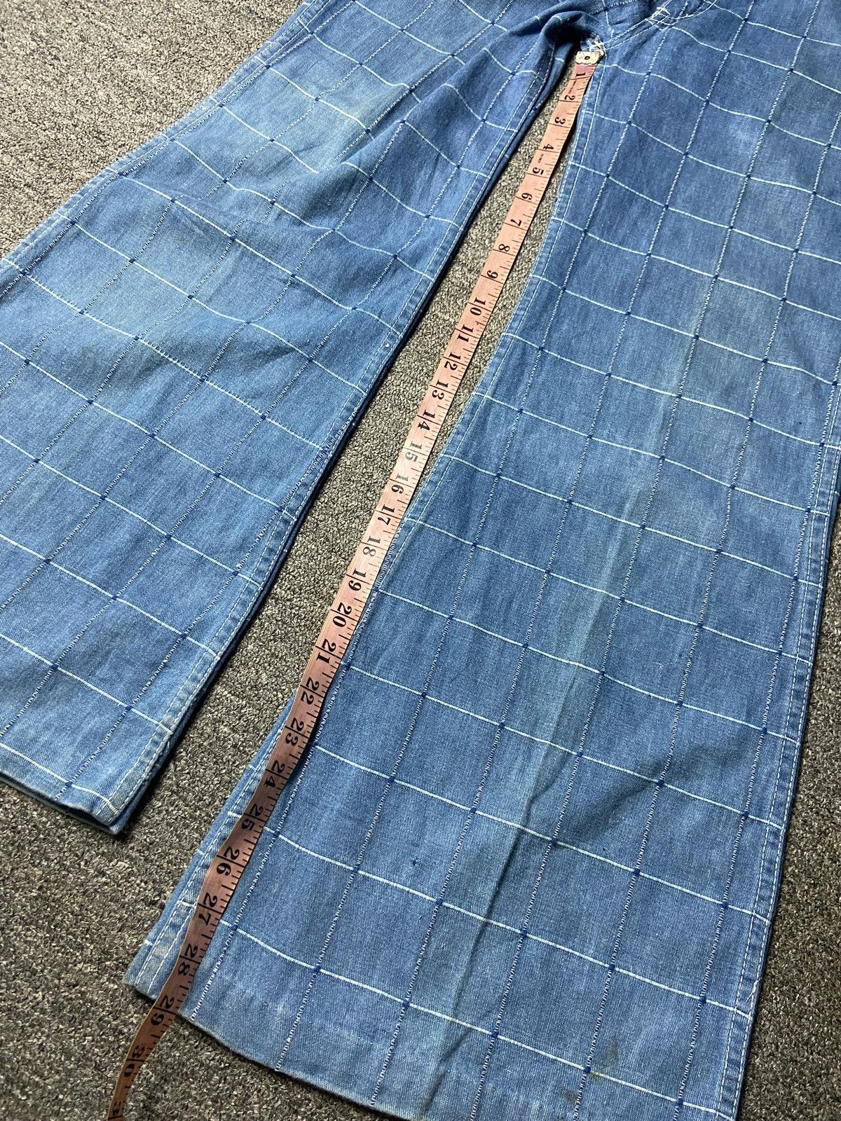 Japanese Brand WEST Japanese Brand Patchwork Seams Denim Jeans (162) Size 33" - 6 Thumbnail