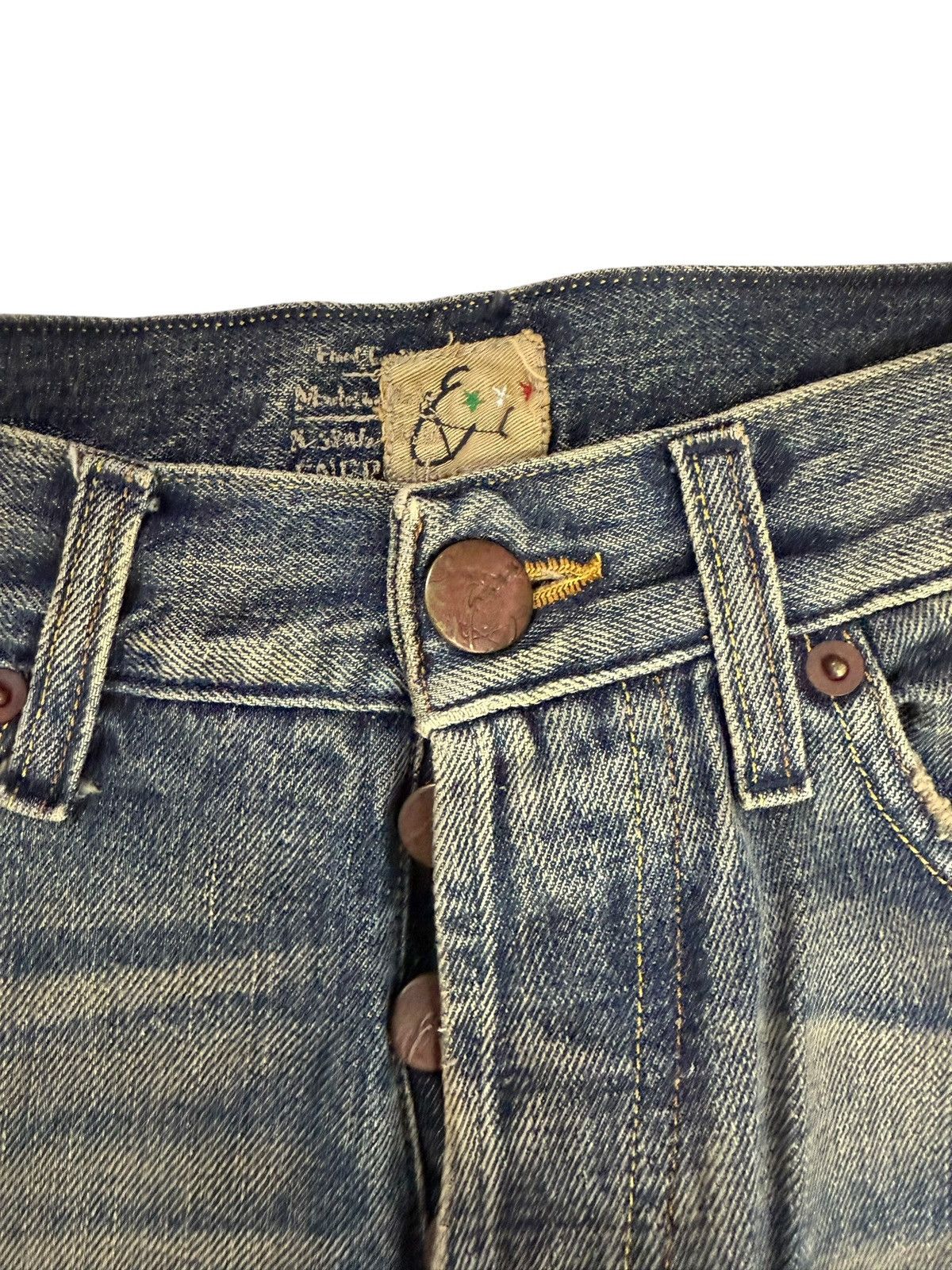 Energie Patchwork Jeans Distressed Energie Italy Selvedge Denim Size US 28 / EU 44 - 4 Thumbnail