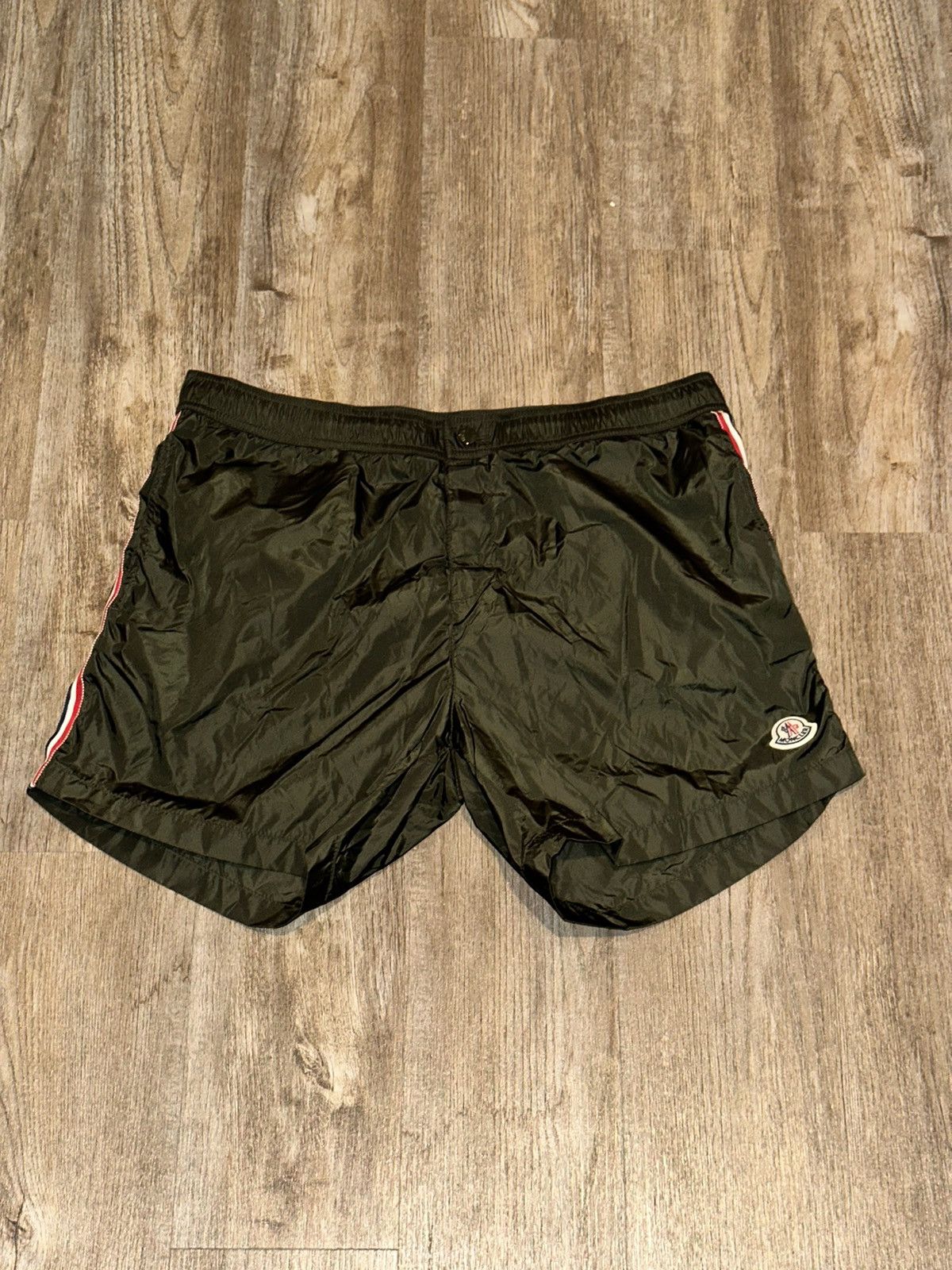 image of Moncler Khaki Swim Shorts Xl, Men's (Size 36)