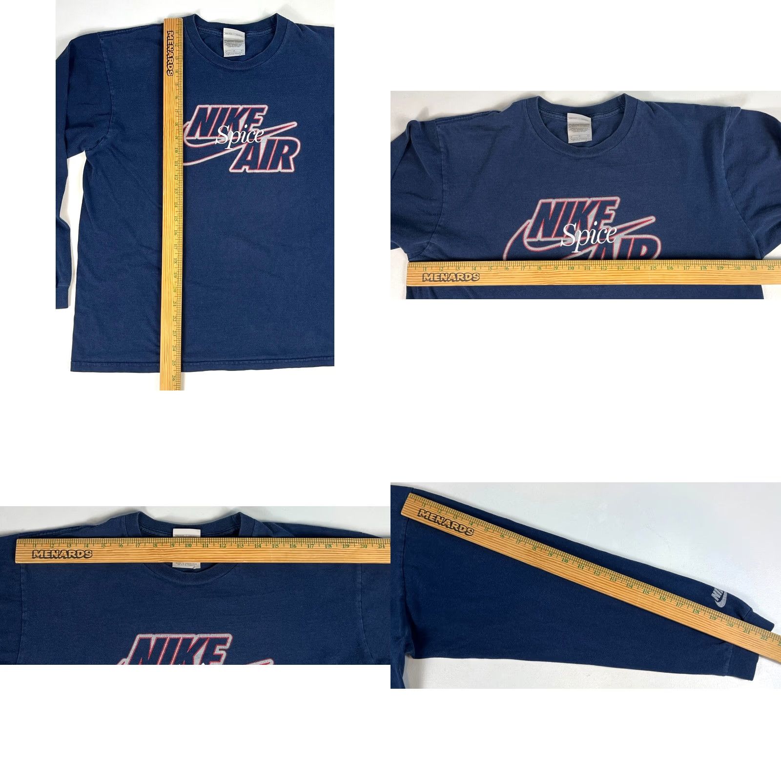 Nike VINTAGE Nike Air Spice Long Sleeve T-Shirt Mens M Navy Cotton Embroidered 90s Spice Size US M / EU 48-50 / 2 - 8 Thumbnail