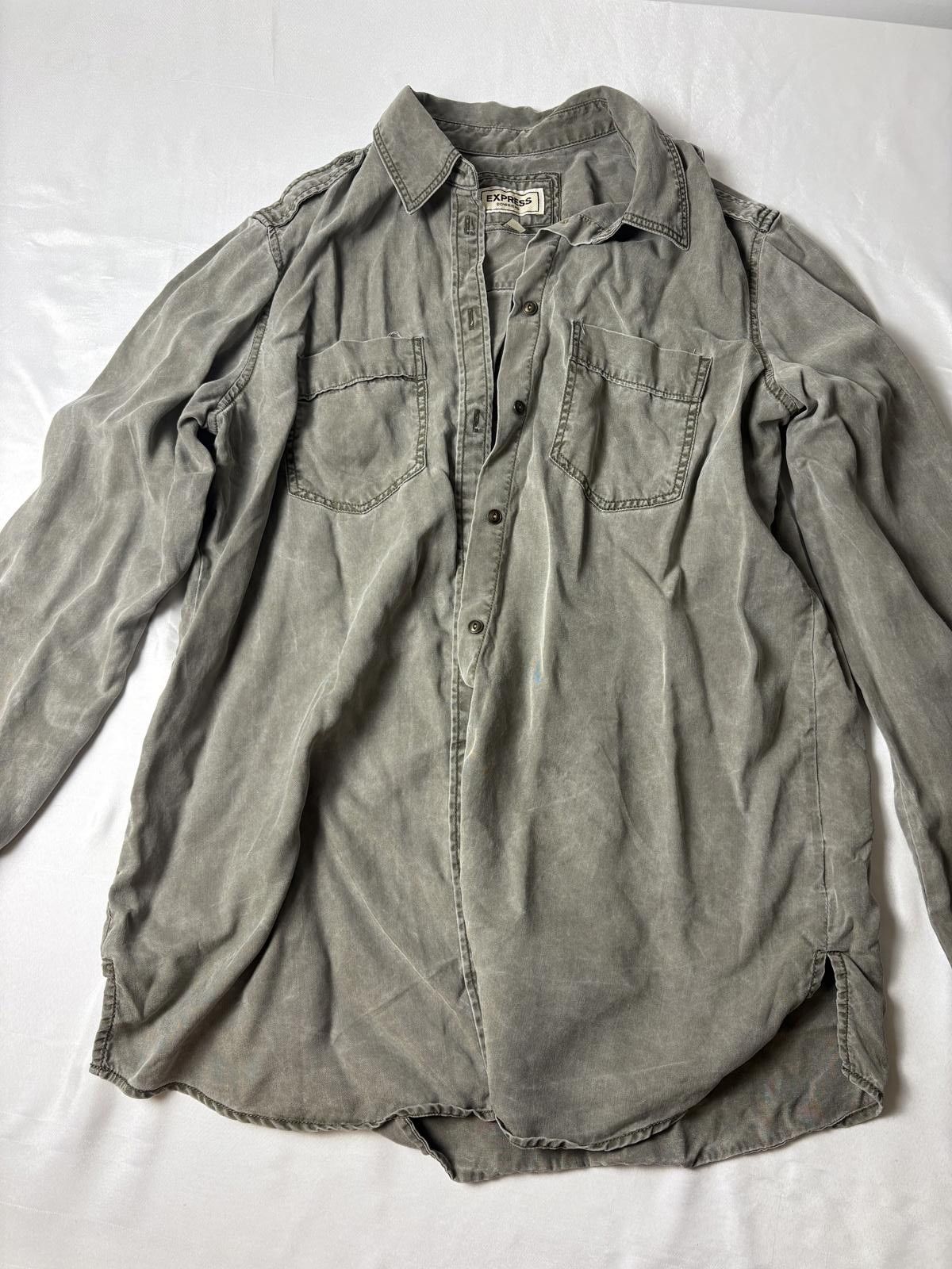 Express Express olive green button up Size S / US 4 / IT 40 - 6 Thumbnail