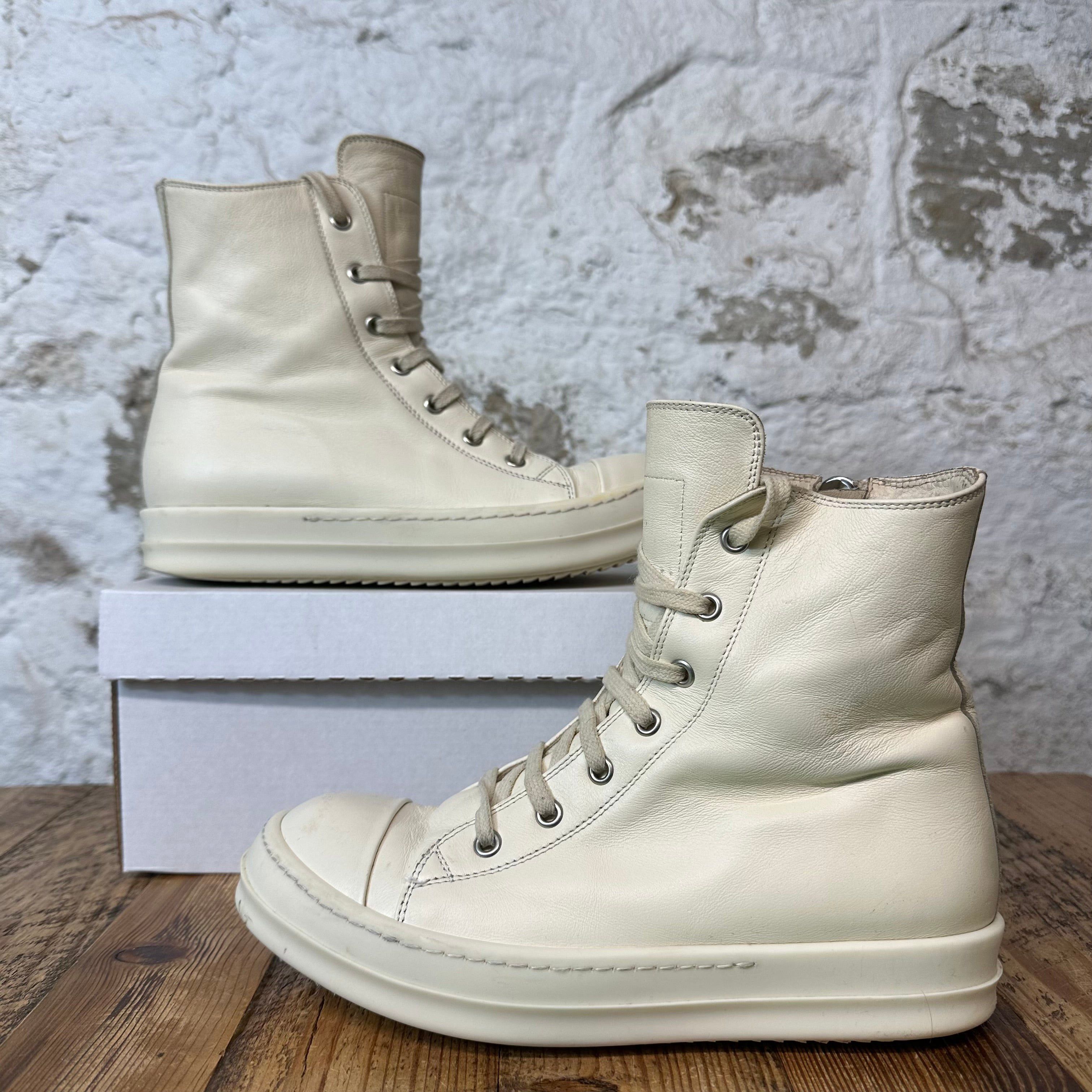 Rick Owens Rick Owens Ramone High Natural Milk Sneaker Sz 6 (38) Size US 6 / EU 39 - 1 Thumbnail
