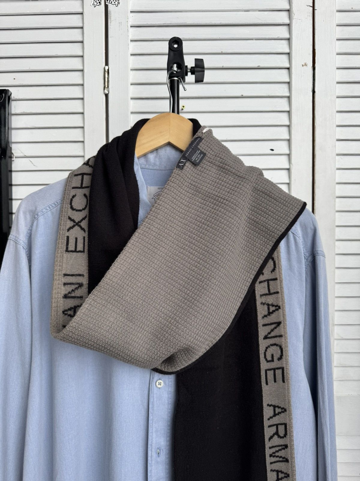 Armani Exchange Armani Exchange AX Reversible Logo Scarf Monogram Size ONE SIZE - 3 Thumbnail
