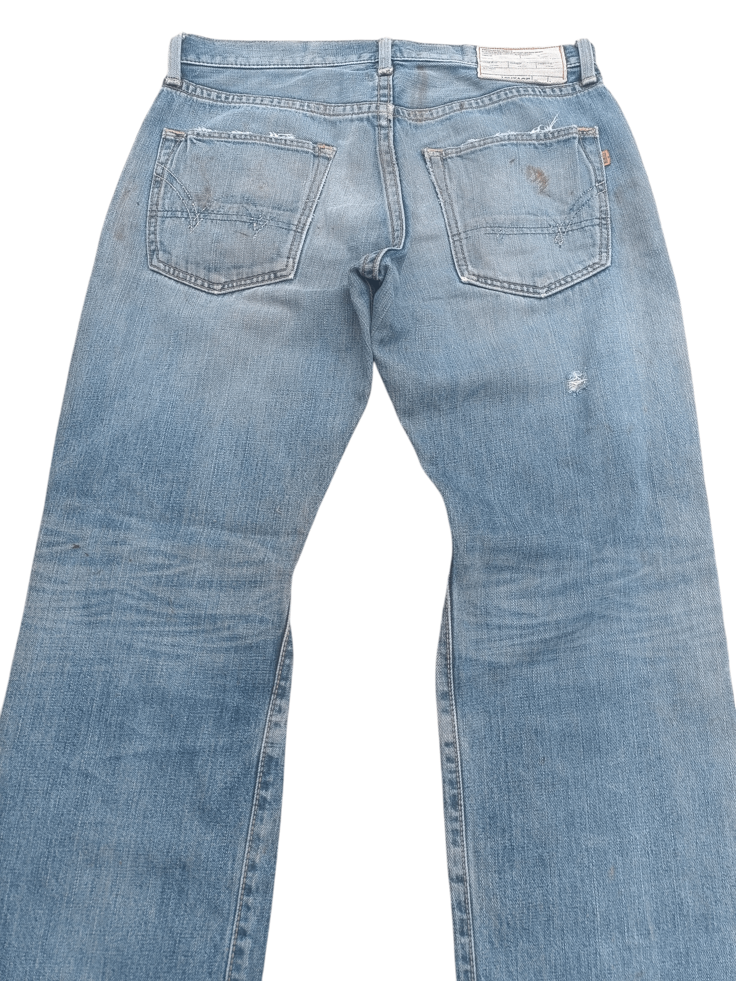 Edwin × Vintage EDWIN VINTAGE ORANGE TAB DISTRESSED SELVEDGE DENIM E197 Size US 32 / EU 48 - 19 Thumbnail