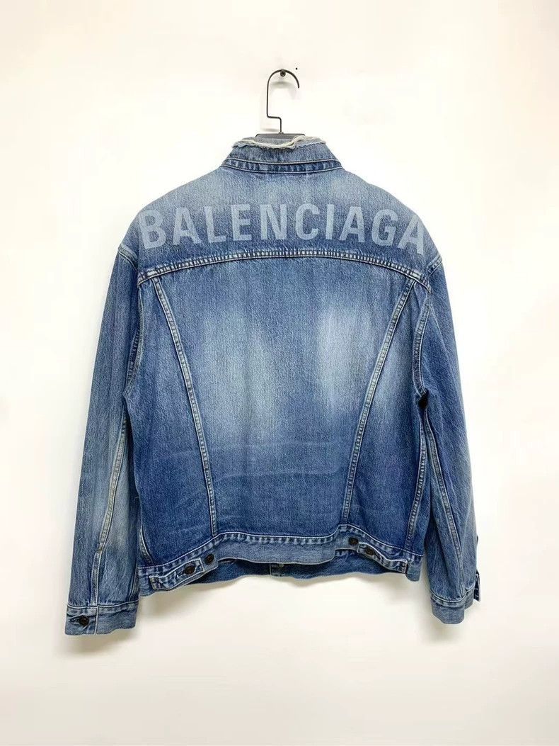 Balenciaga Balenciaga denim jacket with back print-2507 Size US XS / EU 42 / 0 - 8 Thumbnail