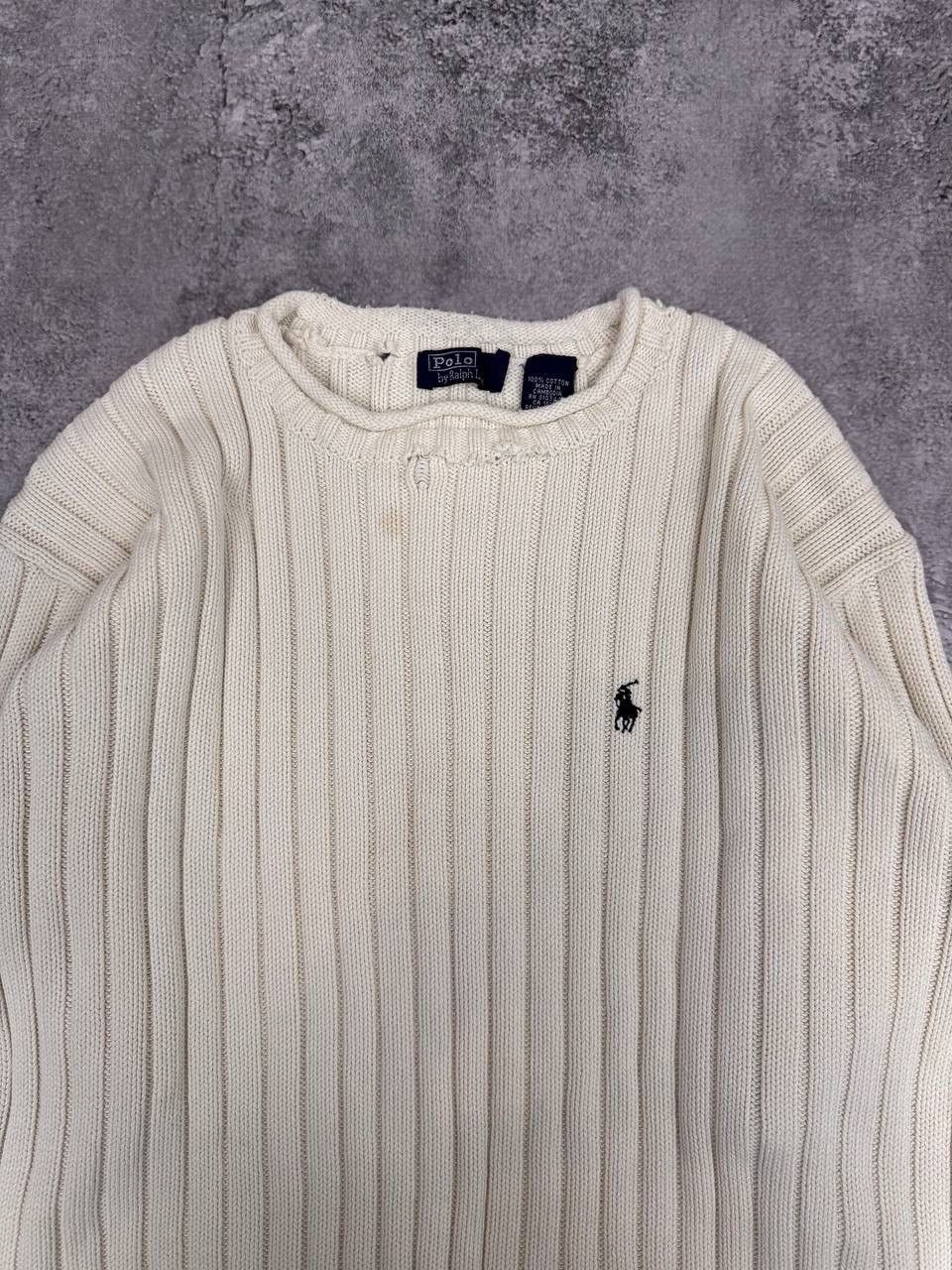 Polo Ralph Lauren Polo Ralph Lauren Women Cream Crew Neck Sweater Size XL Size XL / US 12-14 / IT 48-50 - 3 Thumbnail