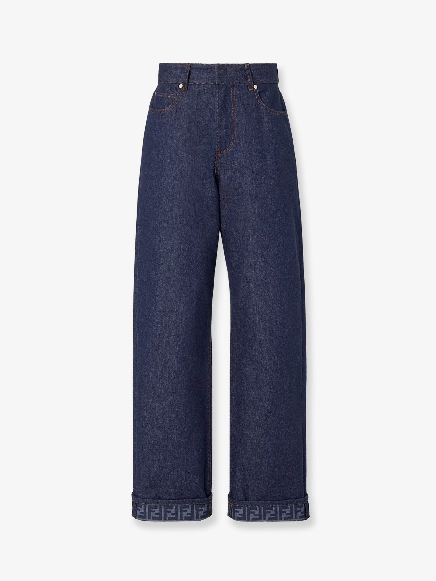 Fendi Fendi Blue denim jeans with FF detail on the bottom Tag Size IT 38 Women - USA Tariffs Included Size 26" / US 2 / IT 38 - 1 Thumbnail