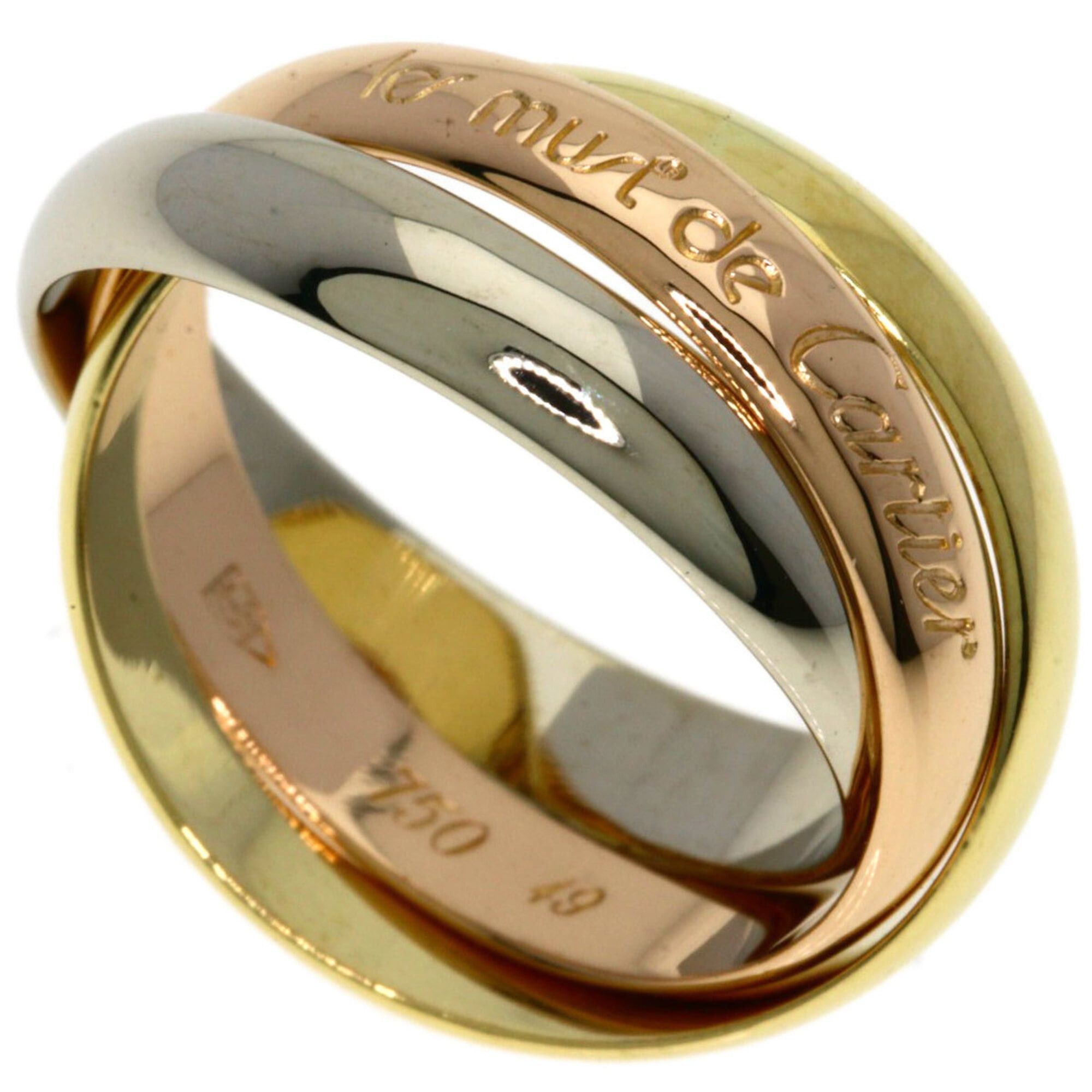 Cartier Cartier Trinity #49 Ring - 18K Yellow Gold/18K White Pink Gold Women's CARTIER Size ONE SIZE - 1 Thumbnail