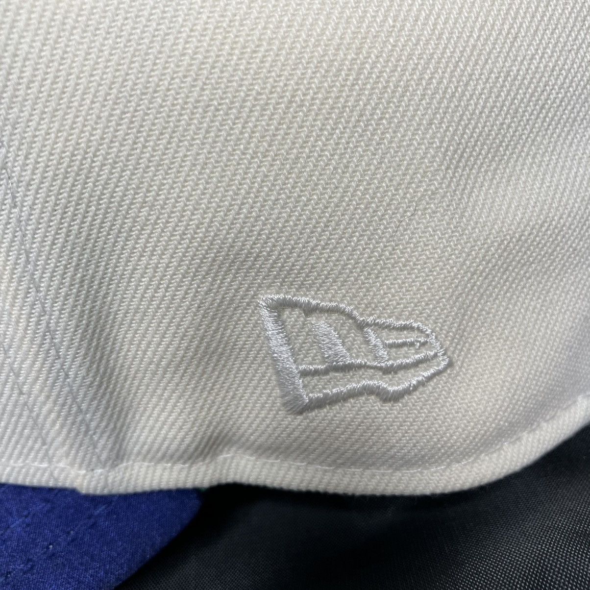 MLB × New Era × Topperz New Era Los Angeles Dodgers Fitted Hat Satin Blue Brim 7 1/8 Size 28 - 6 Thumbnail