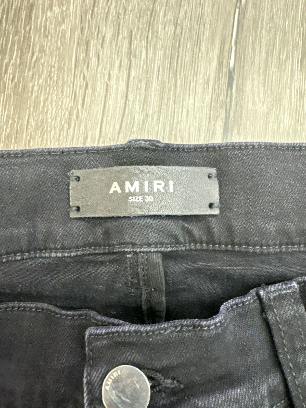 Amiri Amiri “Paisley Patch” Distressed Skinny Jeans (Black/Orange) Size US 30 / EU 46 - 3 Thumbnail
