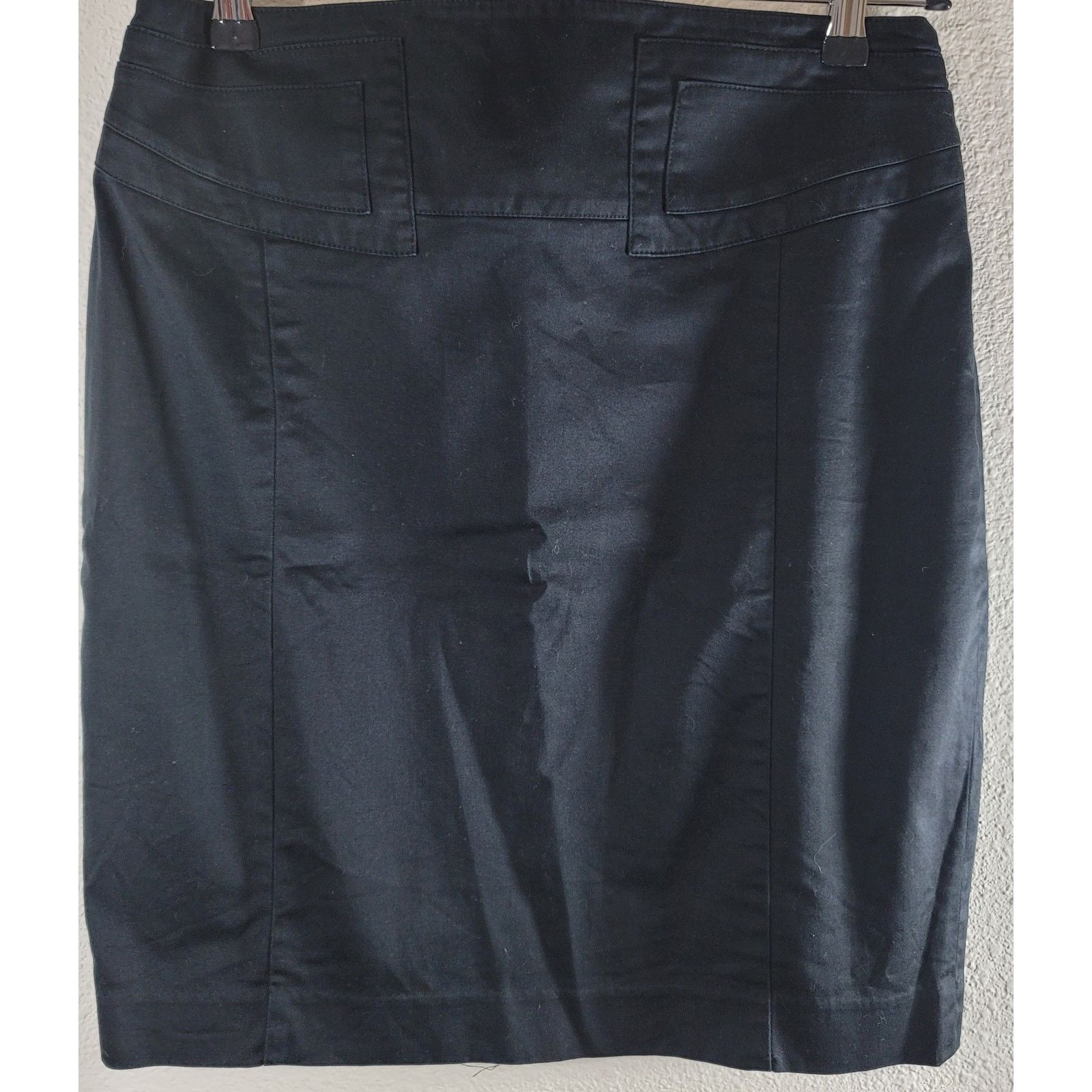 Express Express Black Flat Front Pencil Denim Skirt 8 Side Zip Size 30" / US 8 / IT 44 - 1 Thumbnail