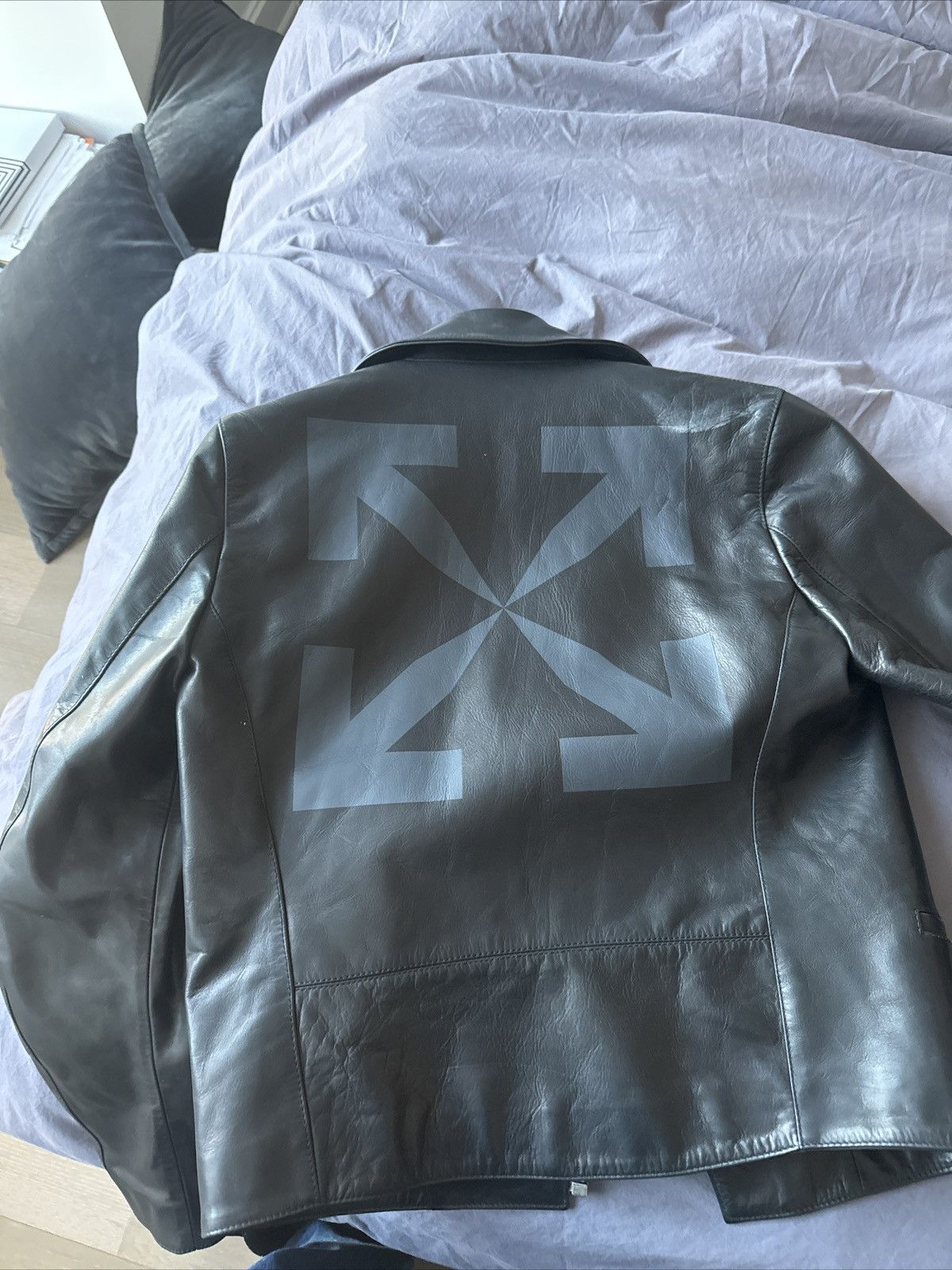 Off-White Off-white Leather Motto Jacket RARE sz XS | Grailed