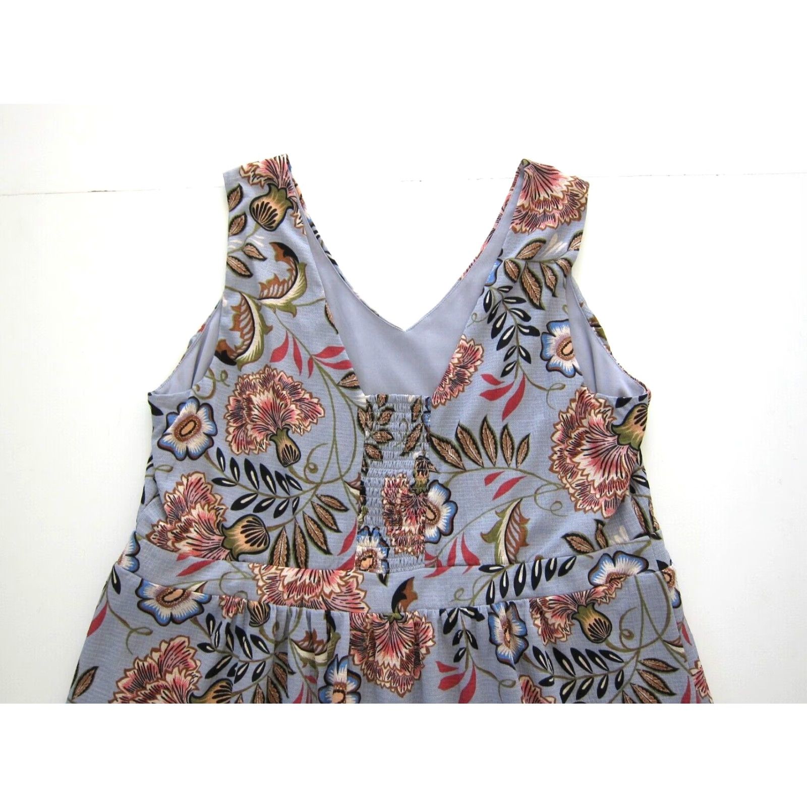 Pinko Cj Banks Purple Pink Brown Floral Stretch Sleeveless Tank Sun Dress Woman 1X Size XL / US 12-14 / IT 48-50 - 5 Thumbnail