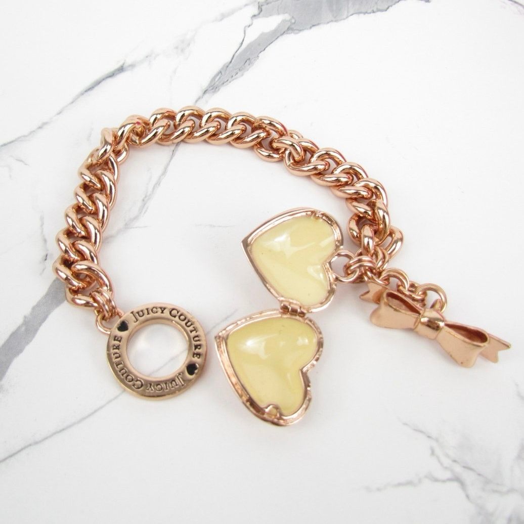 Juicy Couture juicy Couture Bow Toggle Heart Crown Locket Bracelet Size ONE SIZE - 3 Thumbnail