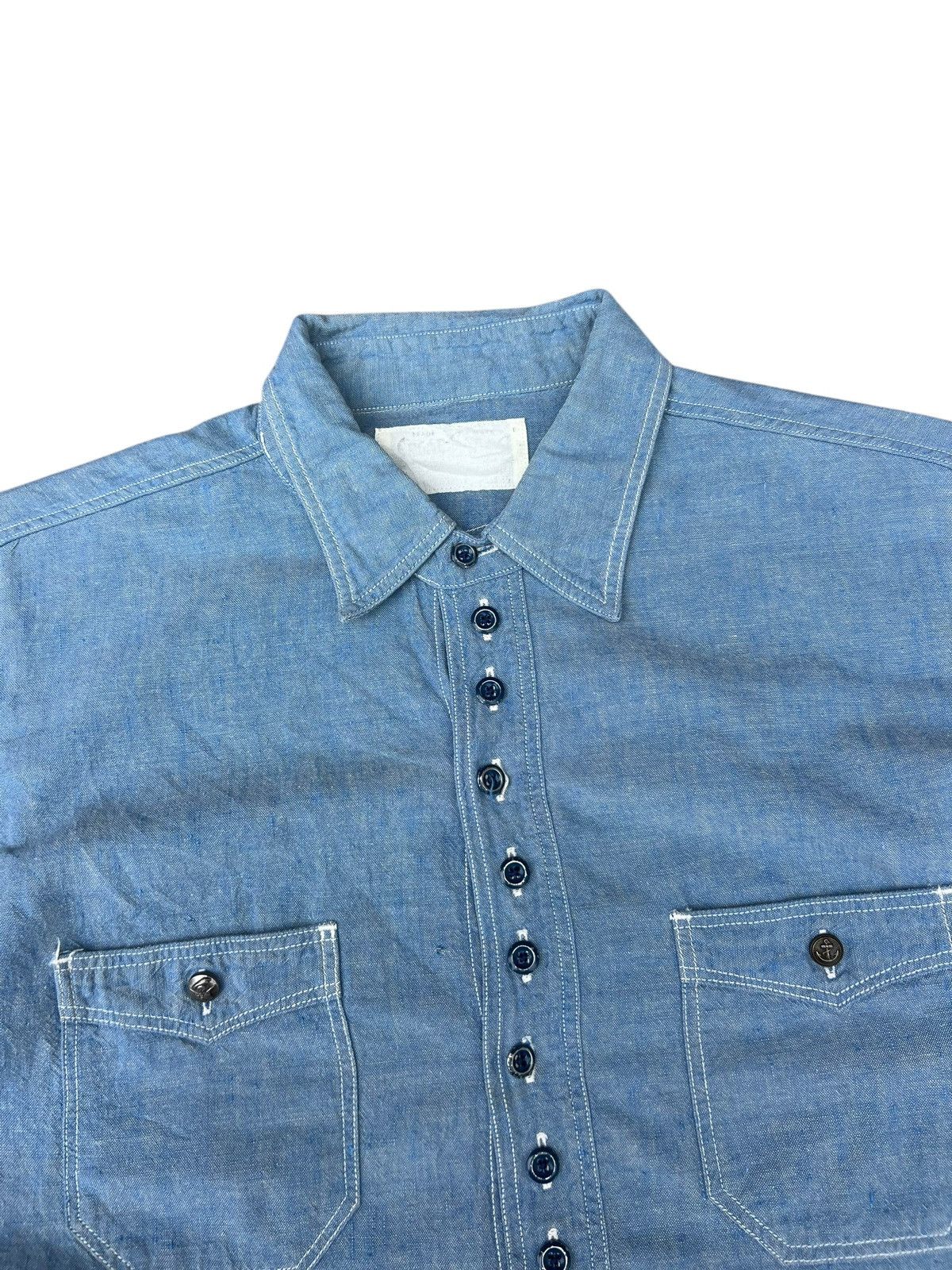 Sugar Cane Sugar Cane Chin Strap Gusset Selvedge Chambray Shirt Size US S / EU 44-46 / 1 - 4 Thumbnail