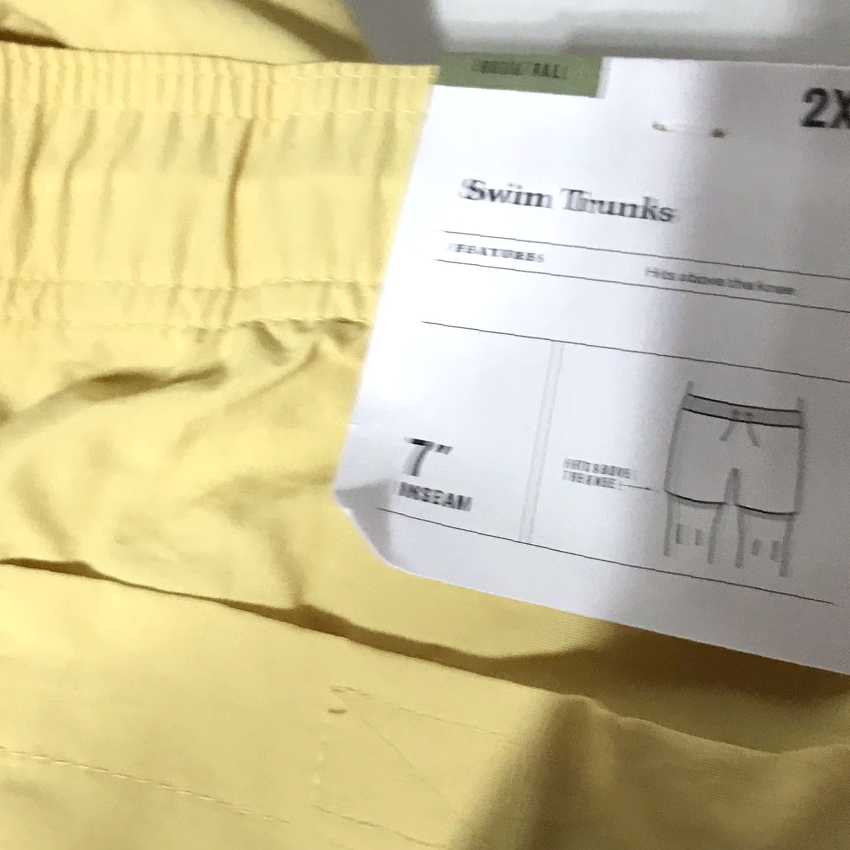 Vintage Goodfellow & Co Big & Tall Swim Trunks 2XL Yellow 7in Inseam Outdoor Mens Size US 39 - 3 Thumbnail