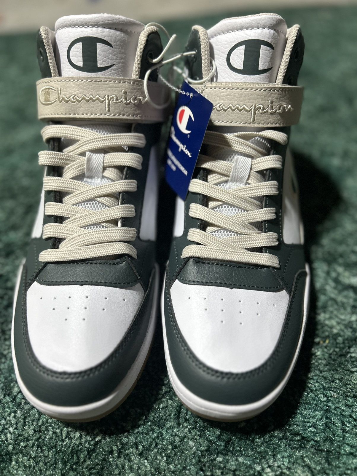 Champion “Olive and Cream” High Top Athletic Sneakers Size 11.5 Size US 11.5 / EU 44-45 - 1 Thumbnail