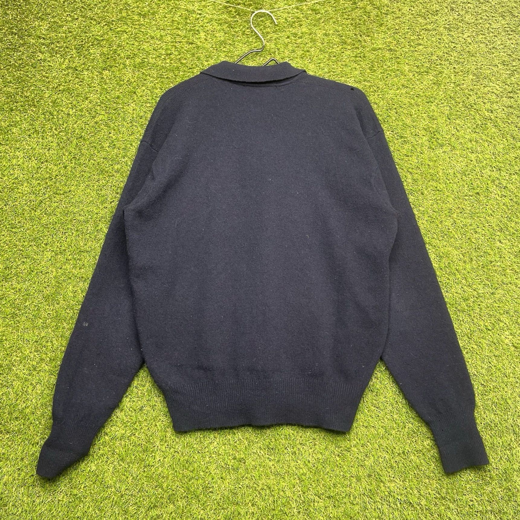 Polo Ralph Lauren Polo by Ralph Lauren Sweater Mens Large Blue Lambswool Henley Button Dress Size US L / EU 52-54 / 3 - 2 Thumbnail