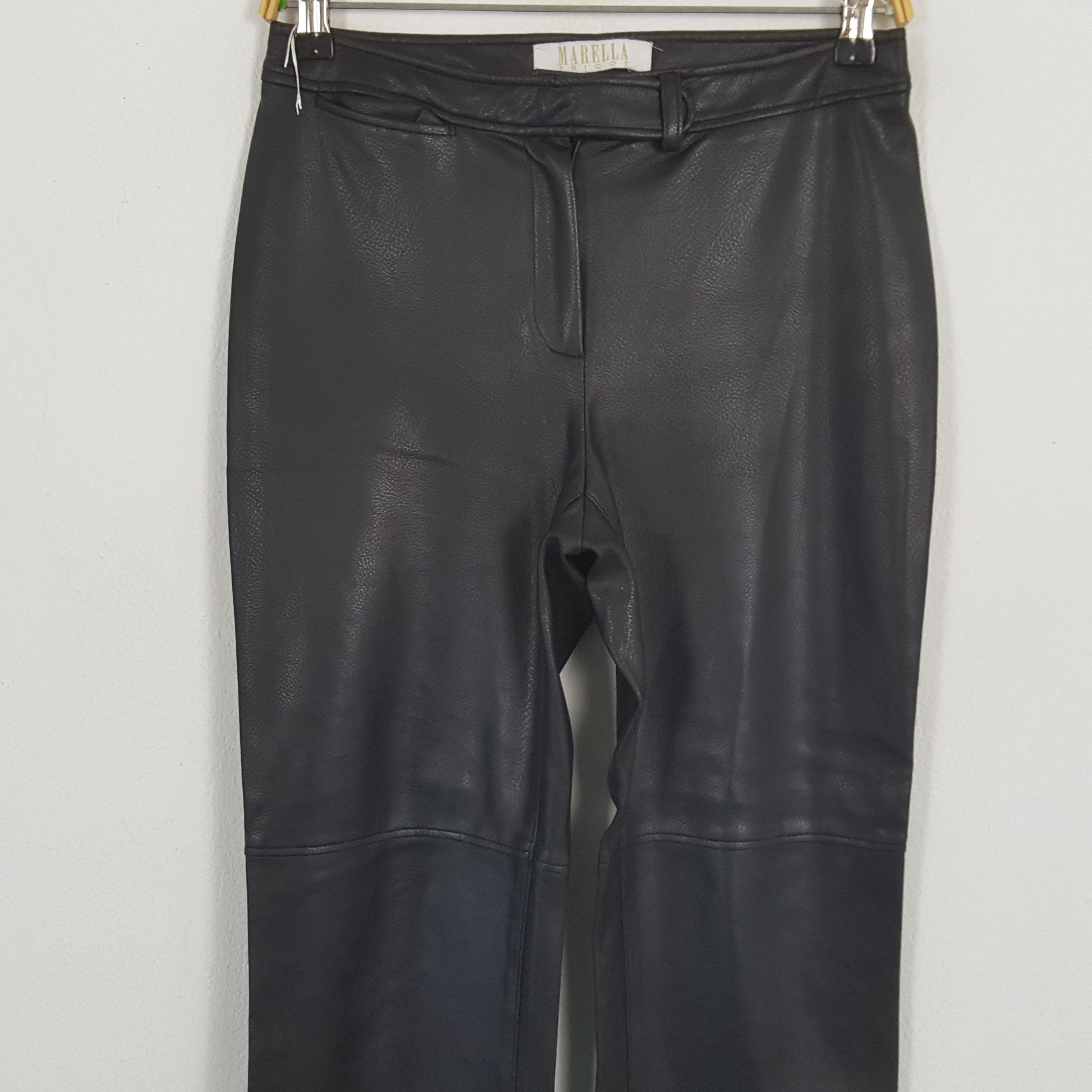 Marella × Vintage Vintage MARELLA TRICOT Italian Fashion Brand Leather Pants Size 28" / US 6 / IT 42 - 2 Thumbnail