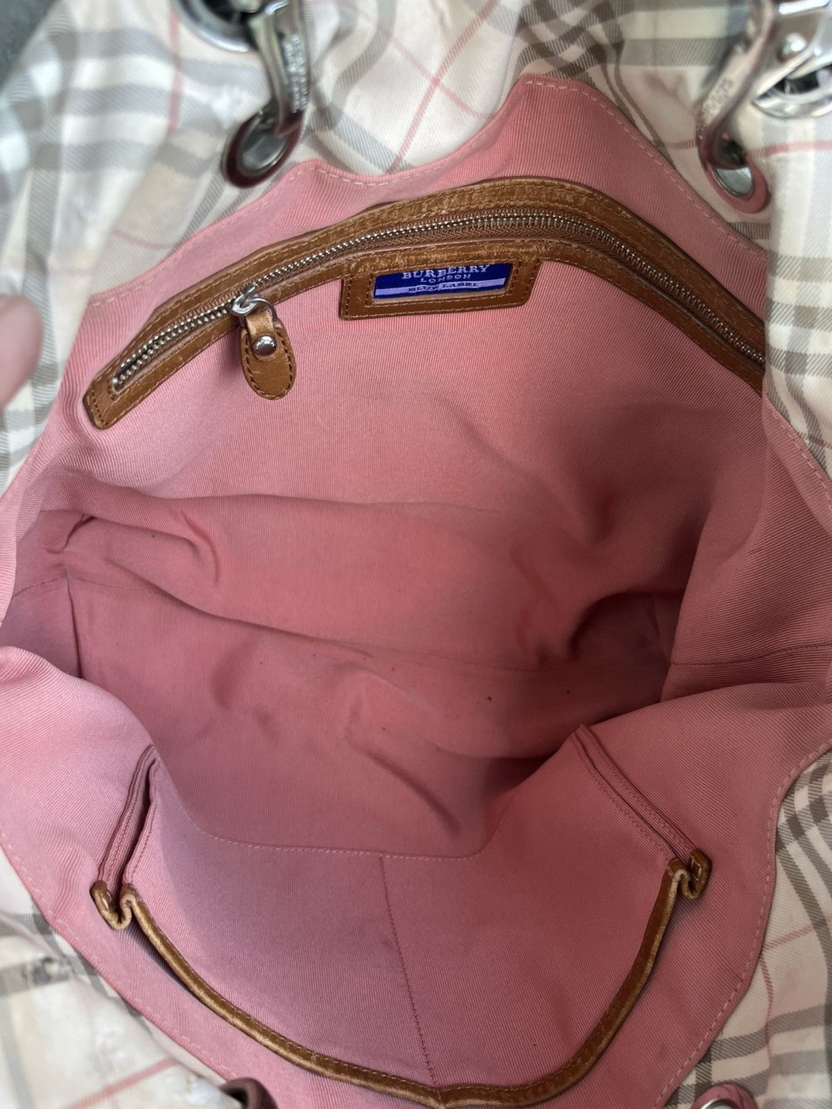 Burberry Blue Label Brown Canvas Shoulder Bag Size ONE SIZE - 9 Thumbnail