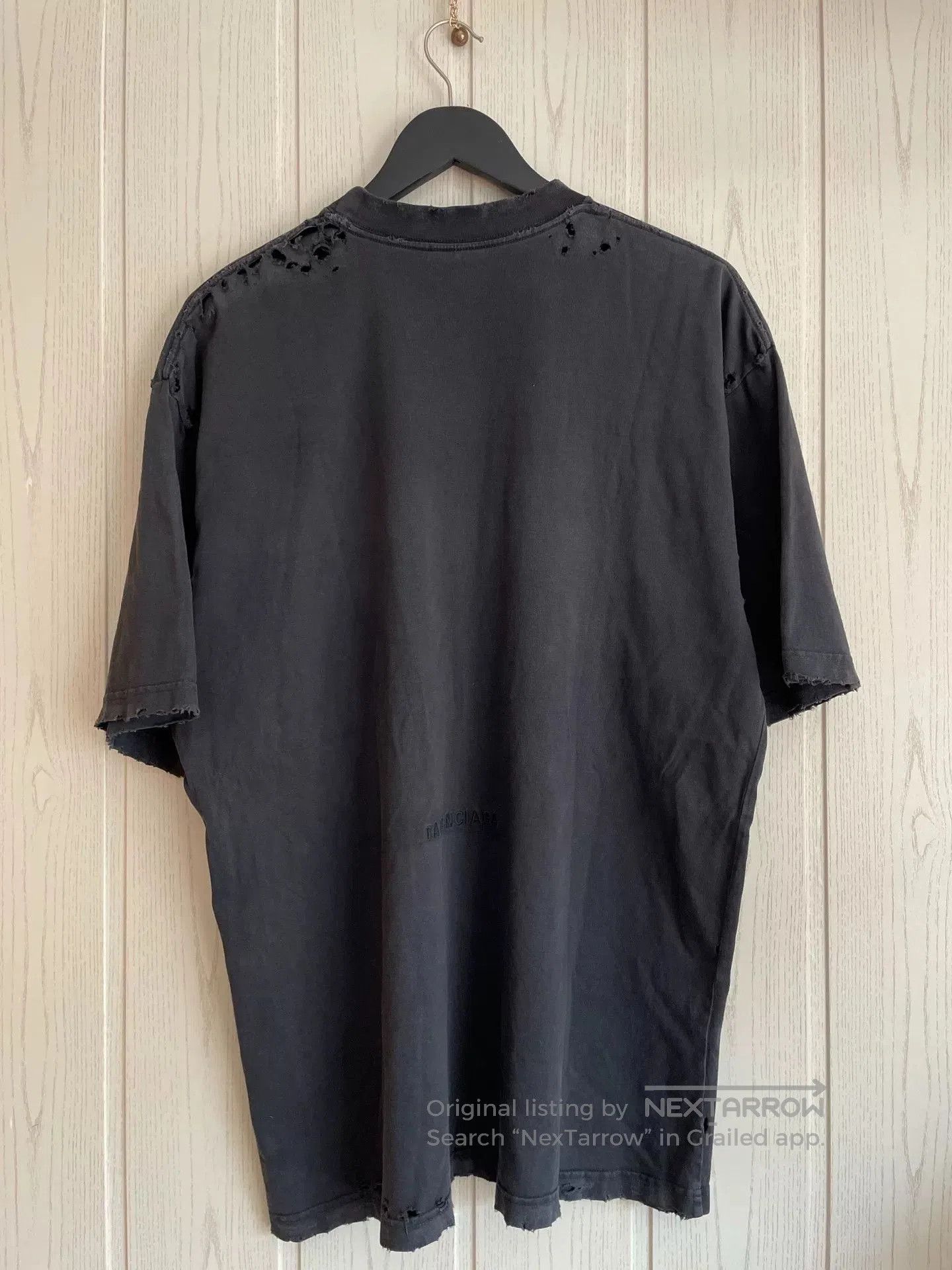 Saint Laurent Paris Balenciaga 24SS Black Distressed Statue T-shirt. Size US XS / EU 42 / 0 - 2 Thumbnail