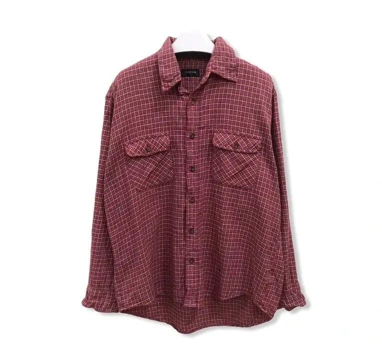 Flannel × Vintage Vintage Clover Pigeon Plaid Tartan Flannel Shirt 👕 Size US L / EU 52-54 / 3 - 1 Thumbnail