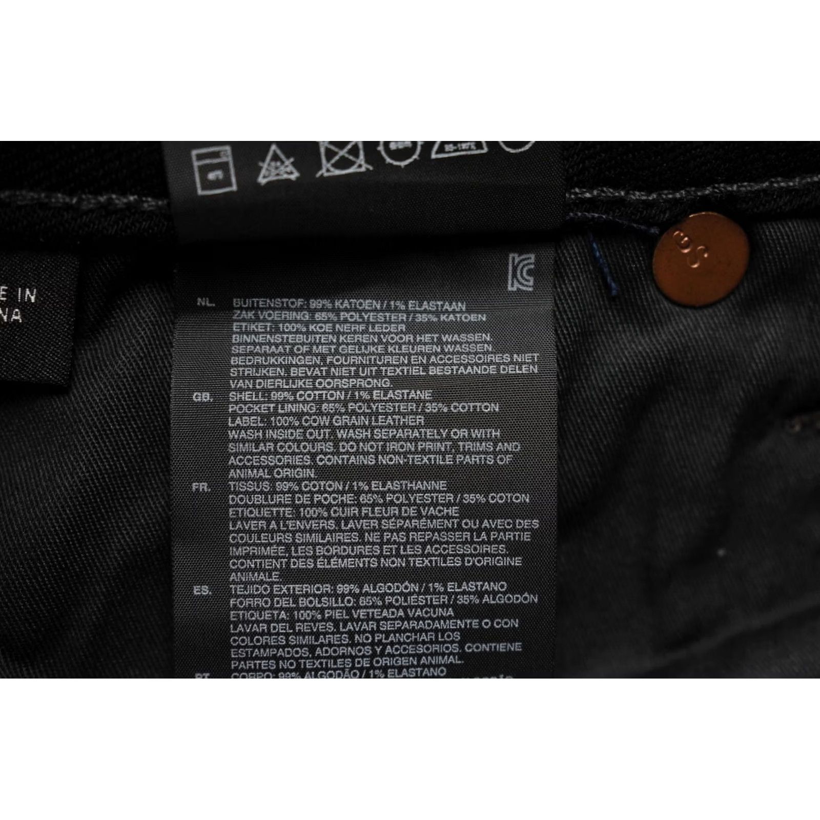 G-Star G-STAR 3301 Slim Jeans Men's W28/L34 Button Fly Denim Black Jeans Slim Men W28/L34 Black 3301 Slim Size US 28 / EU 44 - 8 Thumbnail