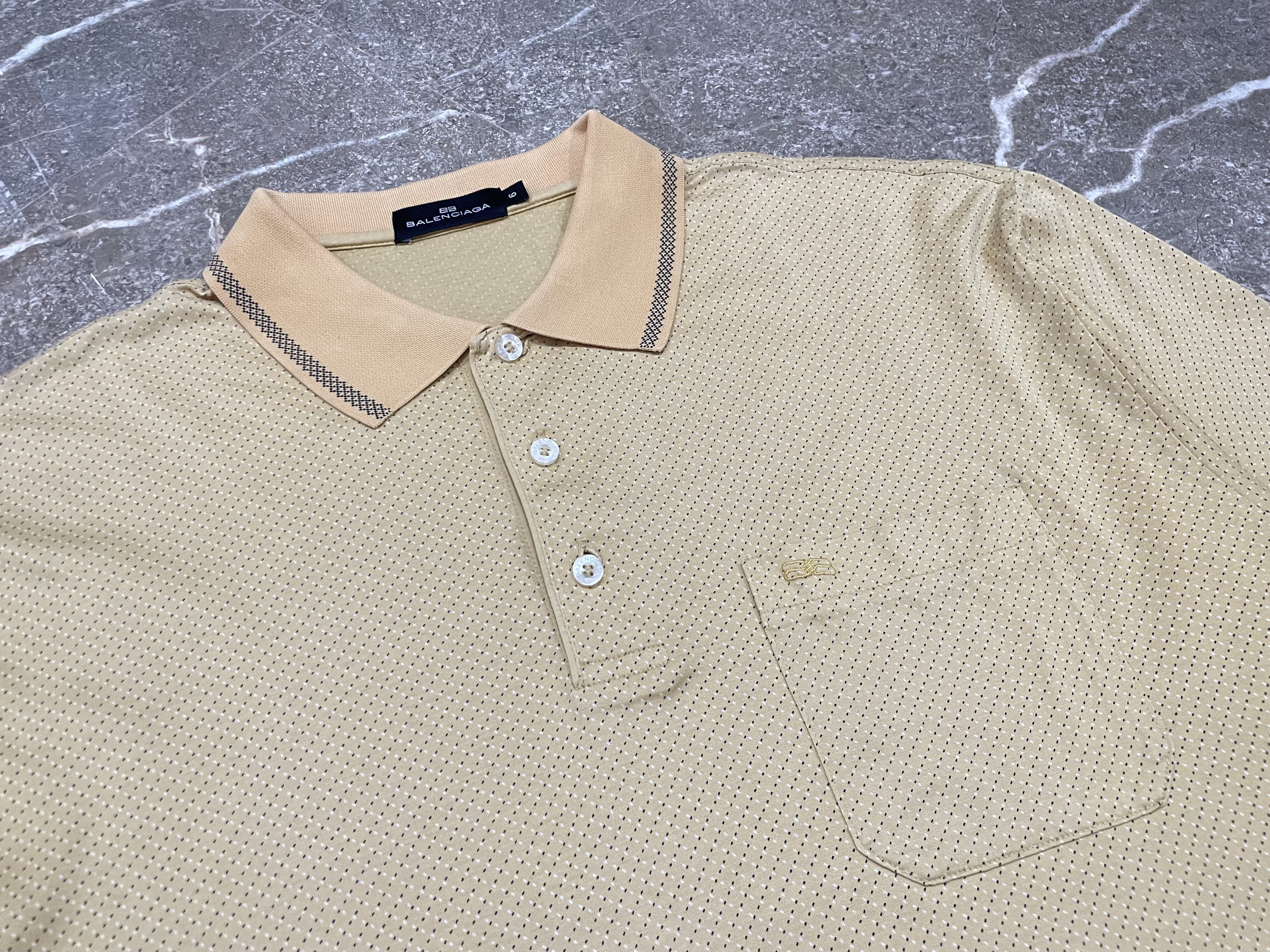 Balenciaga × Vintage Vintage Balenciaaga Polo Shirt Long Sleeve Size US XXL / EU 58 / 5 - 6 Thumbnail