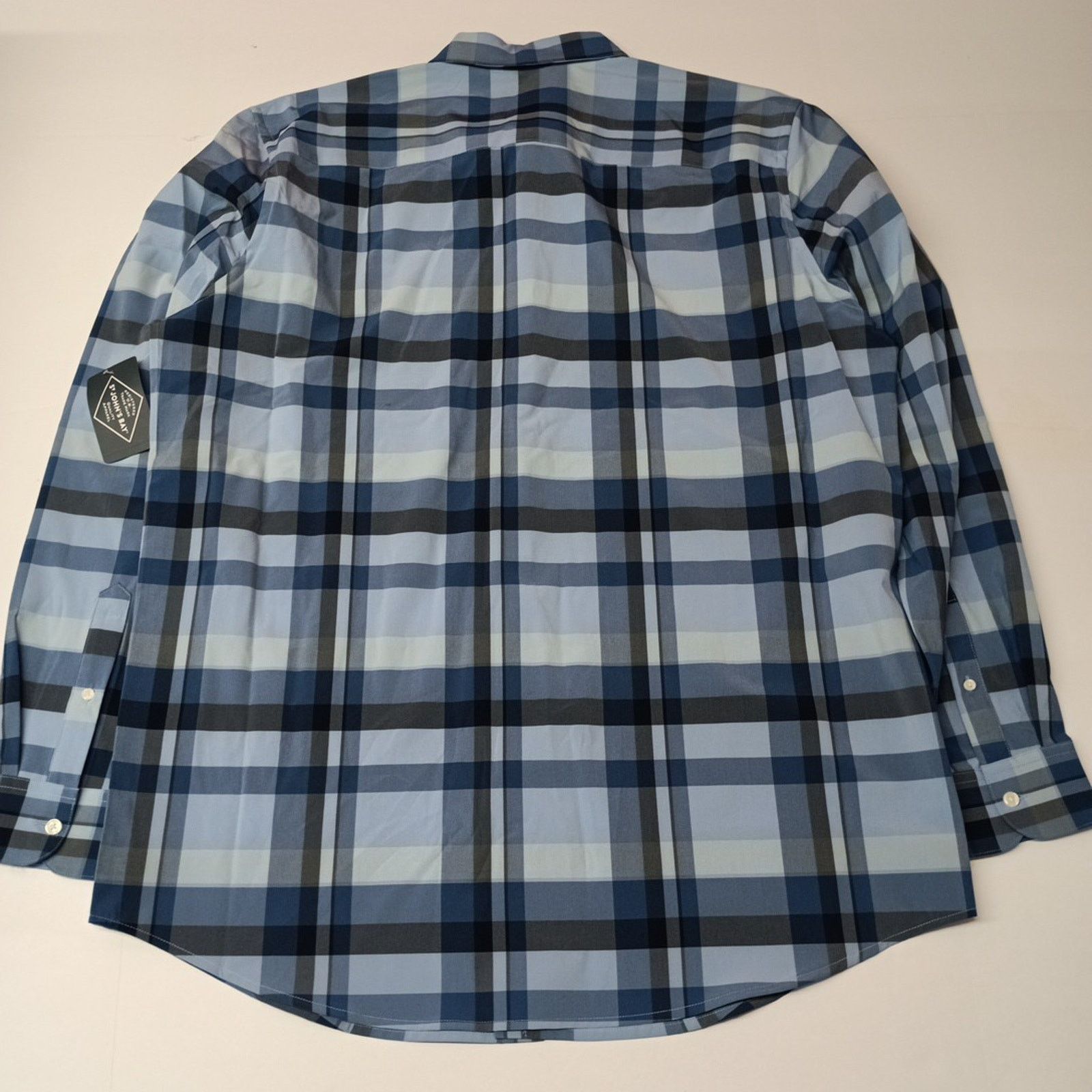 St. Johns Bay St John’s Bay Button Shirt Men's Size XLT Blue Plaid Classic Size US XL / EU 56 / 4 - 7 Thumbnail