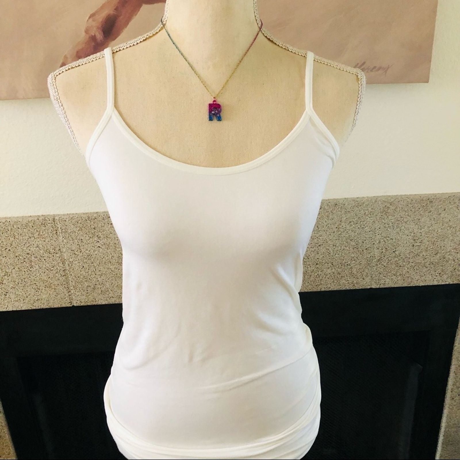 Jewelry Rainbow monogram initial “R” pendant on chain necklace Size ONE SIZE - 3 Thumbnail